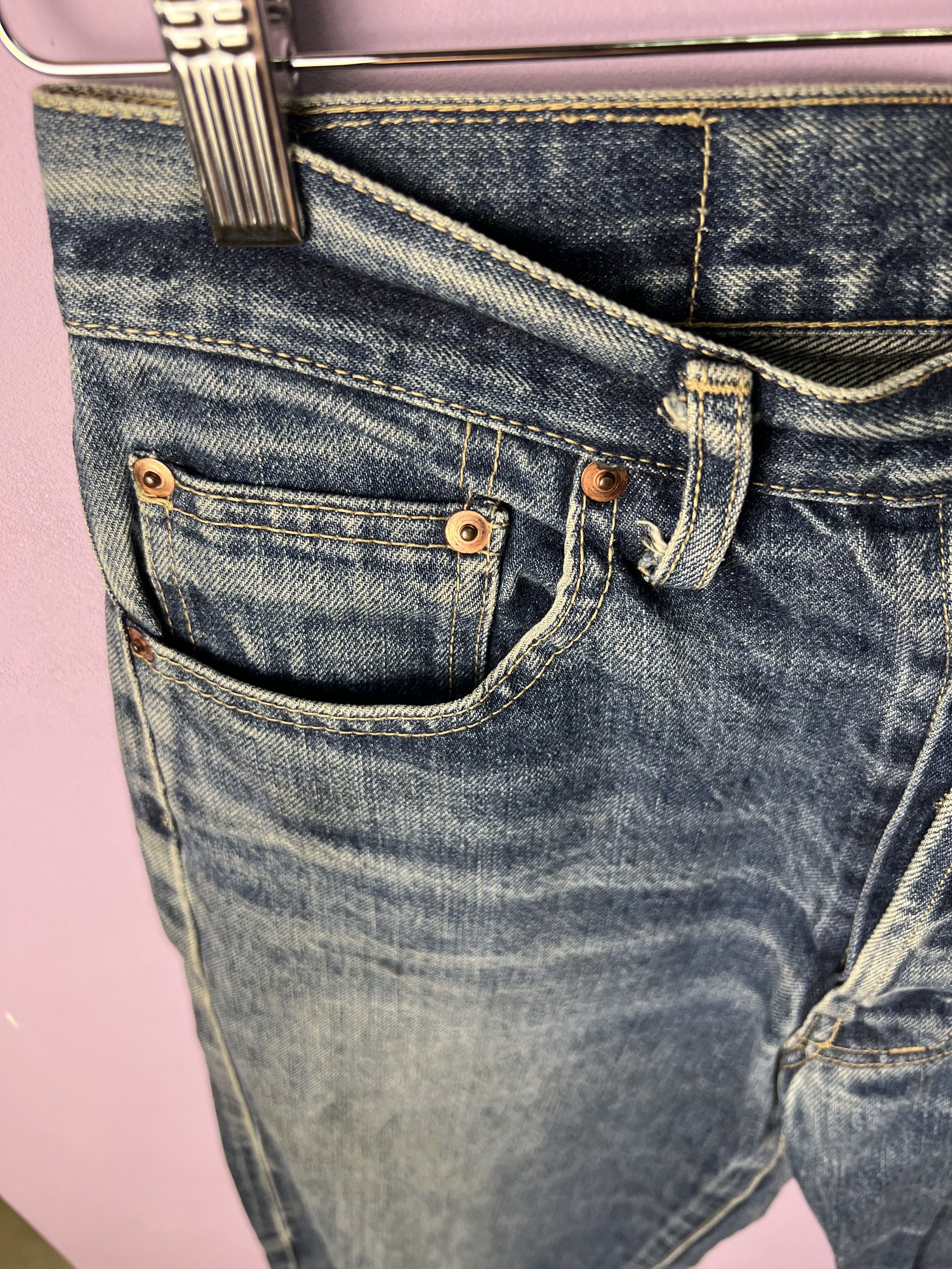 Japanese Brand 🔥Rare Vintage Japanese Brand Buckle Redline Denim Size US 29 - 5 Thumbnail