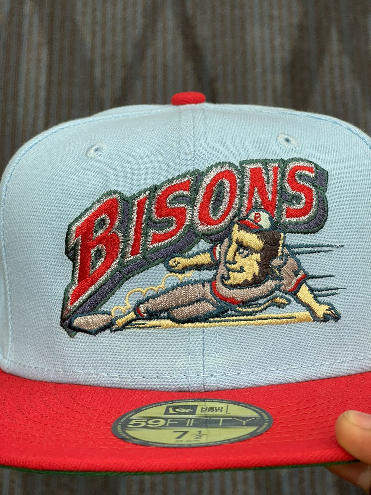 Hat Club × MyFitteds × New Era 7 1/2 Myfitteds “The Blue Whale of Catoosa“ Route 66 Bisons Size ONE SIZE - 5 Thumbnail