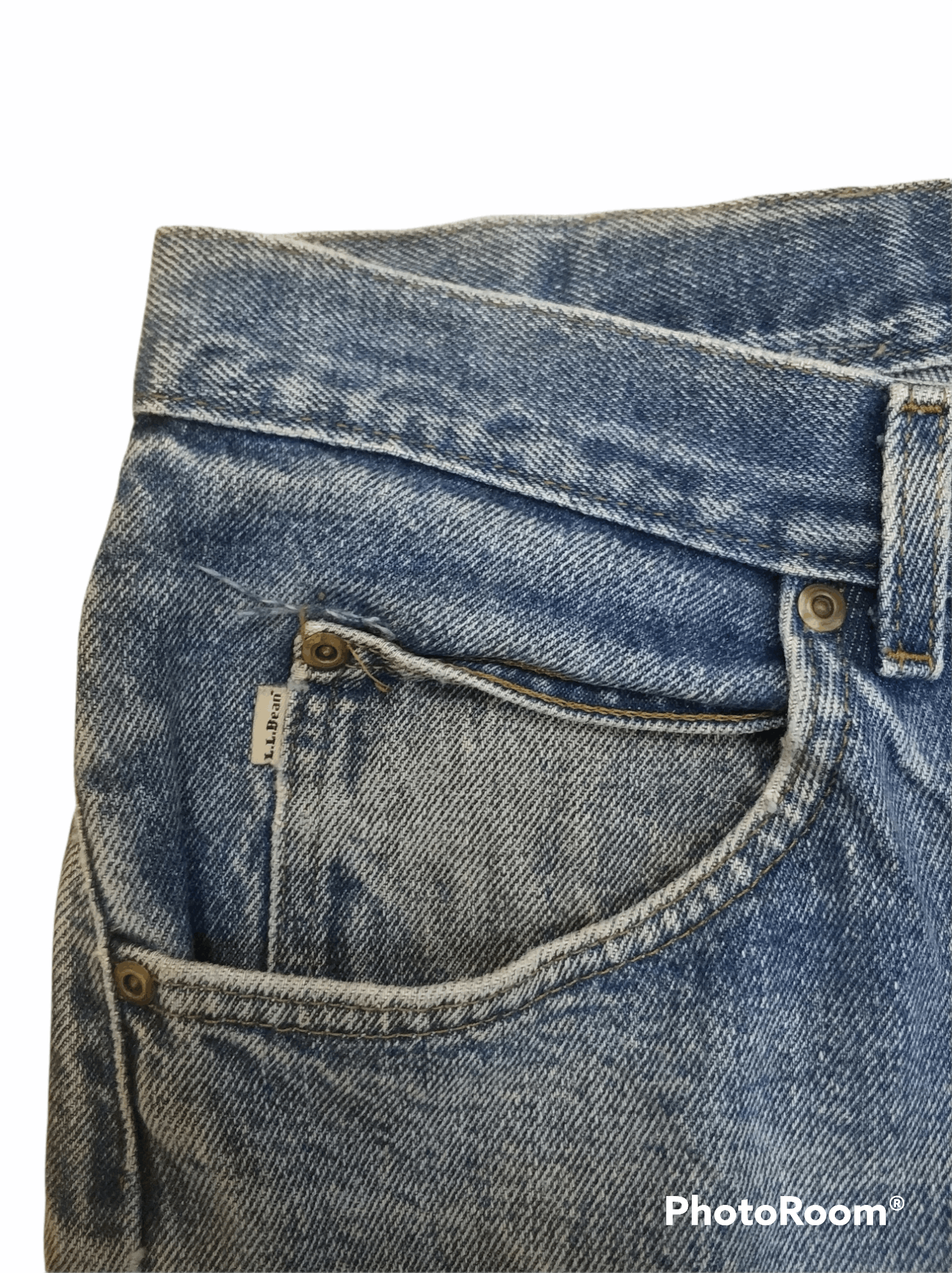 L.L. Bean 🔥Vintage Distressed Denim LL Bean Size US 33 - 6 Thumbnail