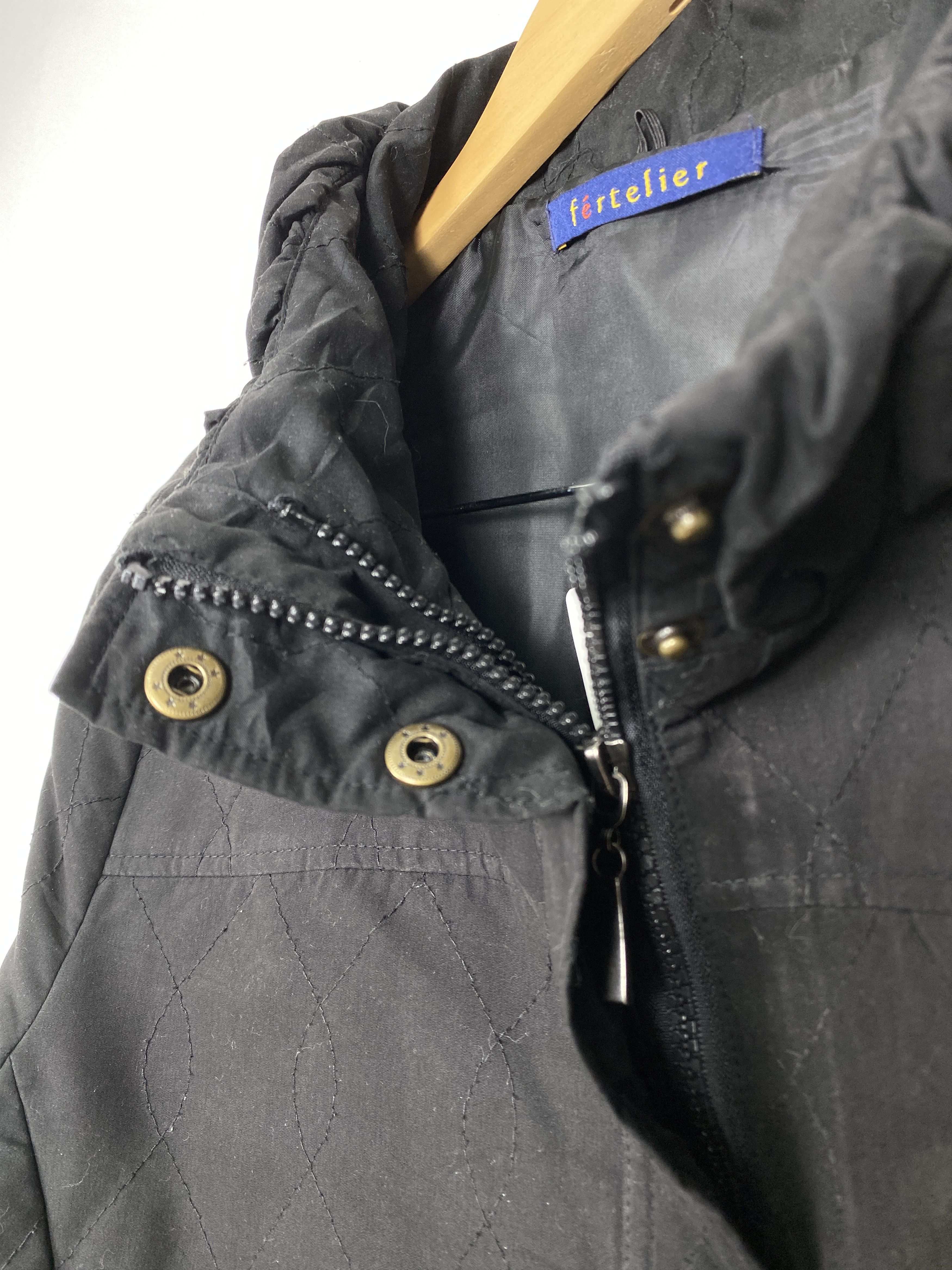 Japanese Brand Vintage Fertelier Quilted Black Jackets J1488 Size US S / EU 44-46 / 1 - 5 Thumbnail