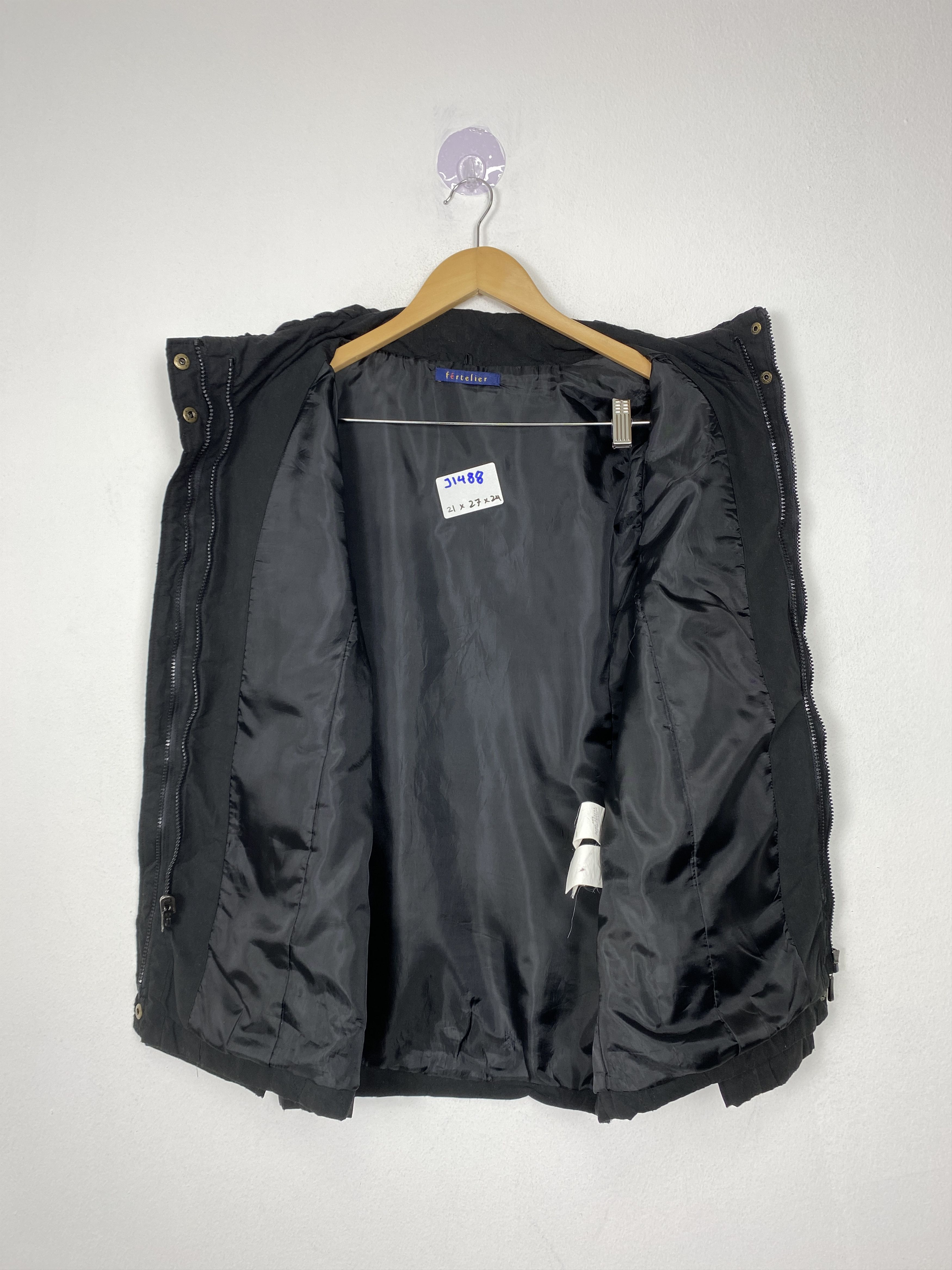 Japanese Brand Vintage Fertelier Quilted Black Jackets J1488 Size US S / EU 44-46 / 1 - 8 Thumbnail