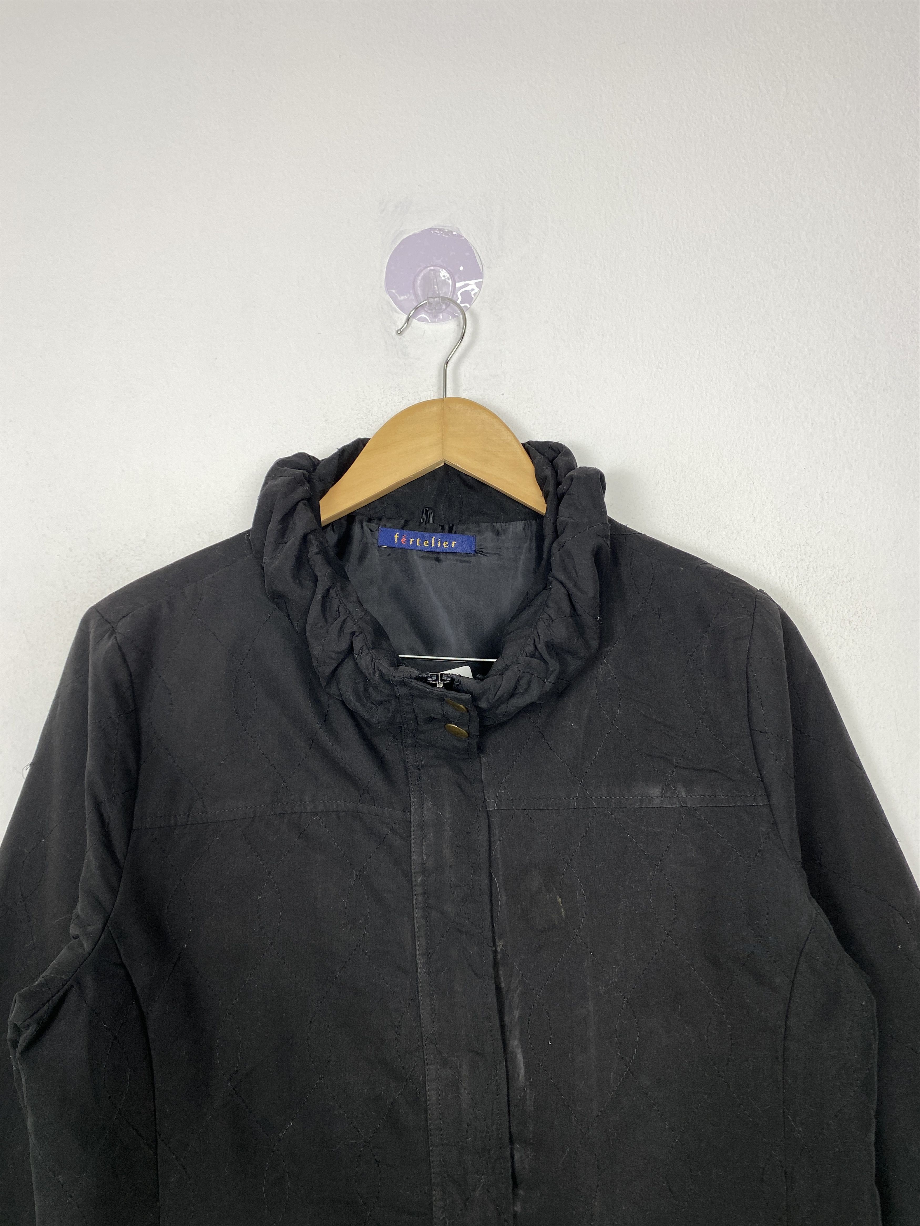 Japanese Brand Vintage Fertelier Quilted Black Jackets J1488 Size US S / EU 44-46 / 1 - 2 Thumbnail