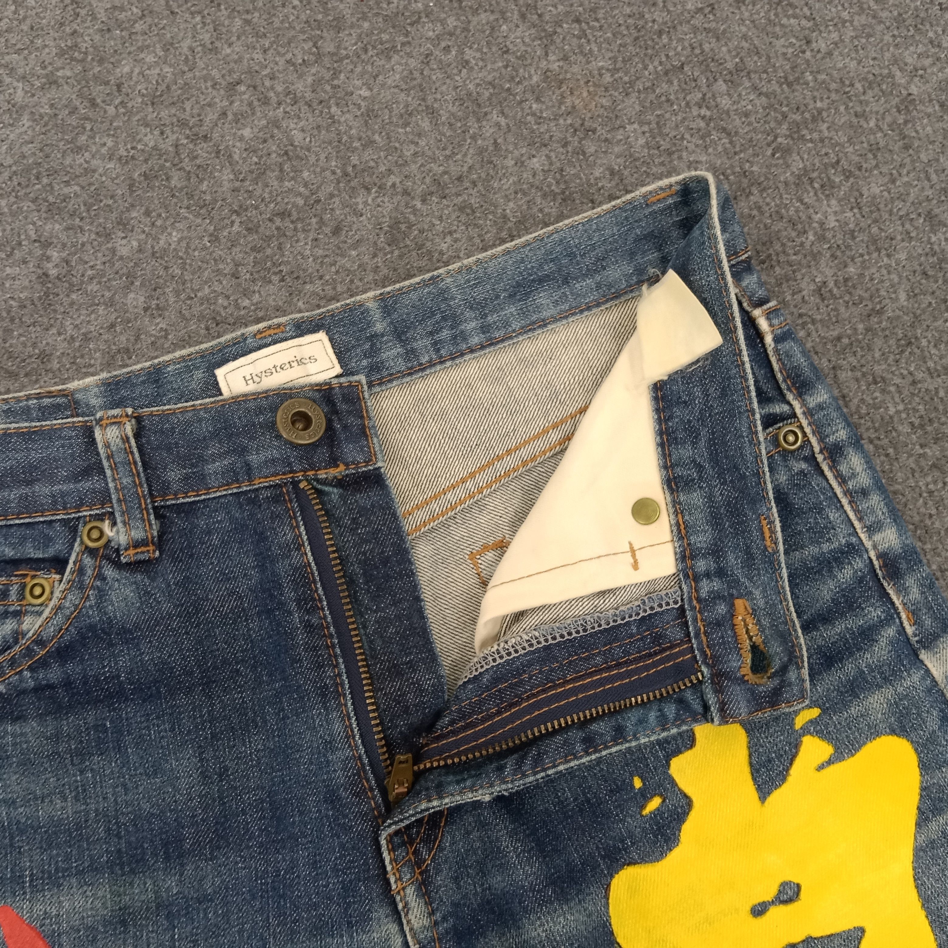Hysteric Glamour × Japanese Brand × Vintage Hysteric Glamour Face Custom Japanese Denim Jeans Size 28" / US 6 / IT 42 - 8 Thumbnail