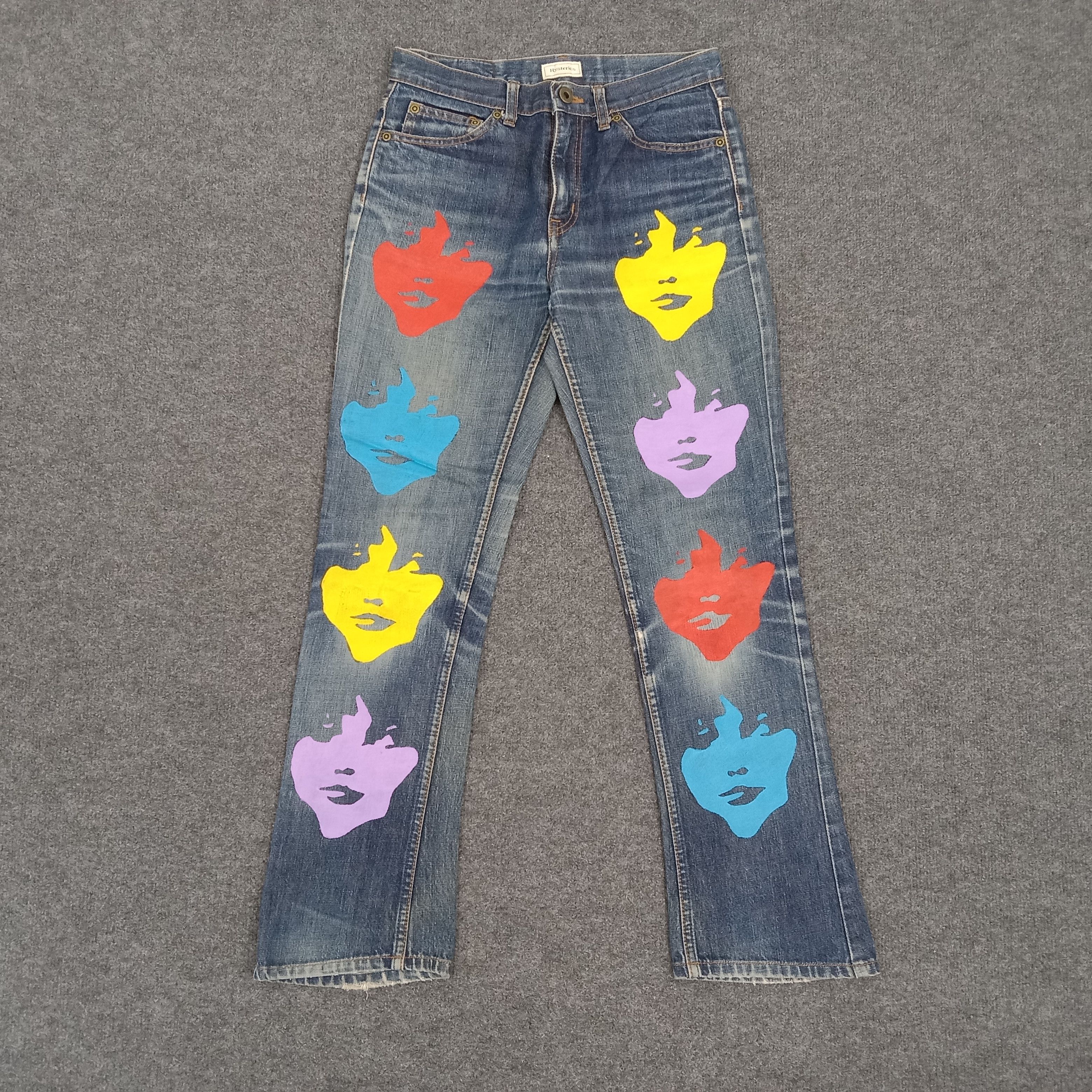 Hysteric Glamour × Japanese Brand × Vintage Hysteric Glamour Face Custom Japanese Denim Jeans Size 28" / US 6 / IT 42 - 1 Thumbnail