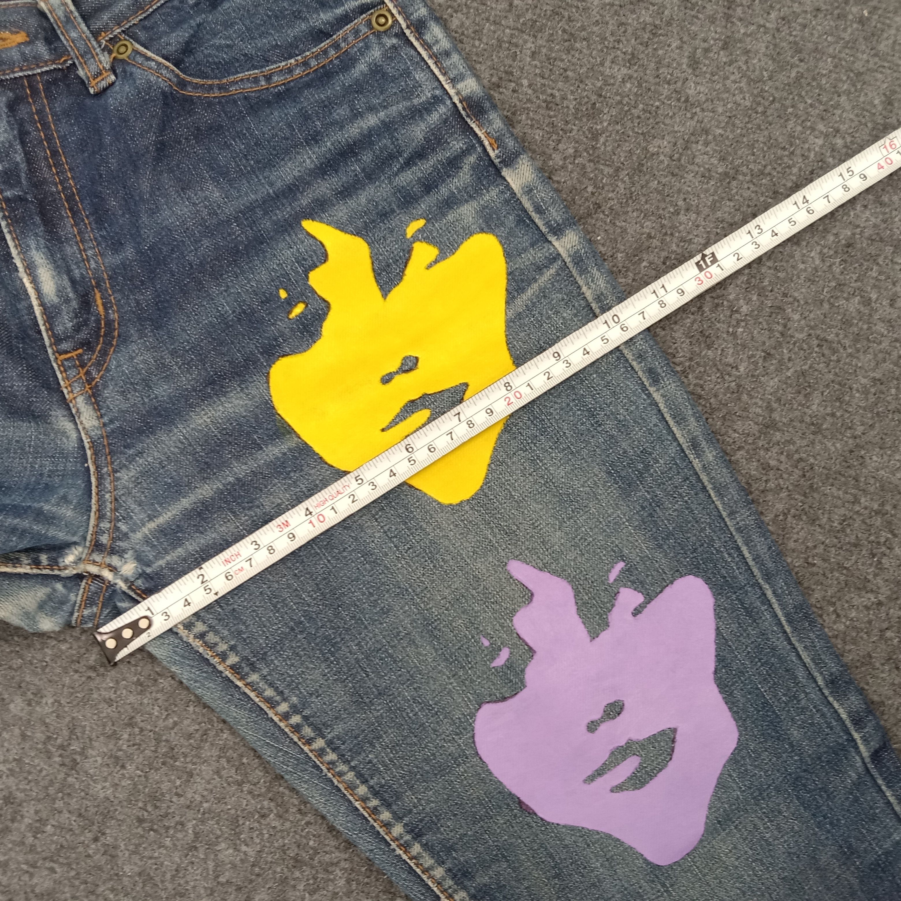 Hysteric Glamour × Japanese Brand × Vintage Hysteric Glamour Face Custom Japanese Denim Jeans Size 28" / US 6 / IT 42 - 16 Thumbnail
