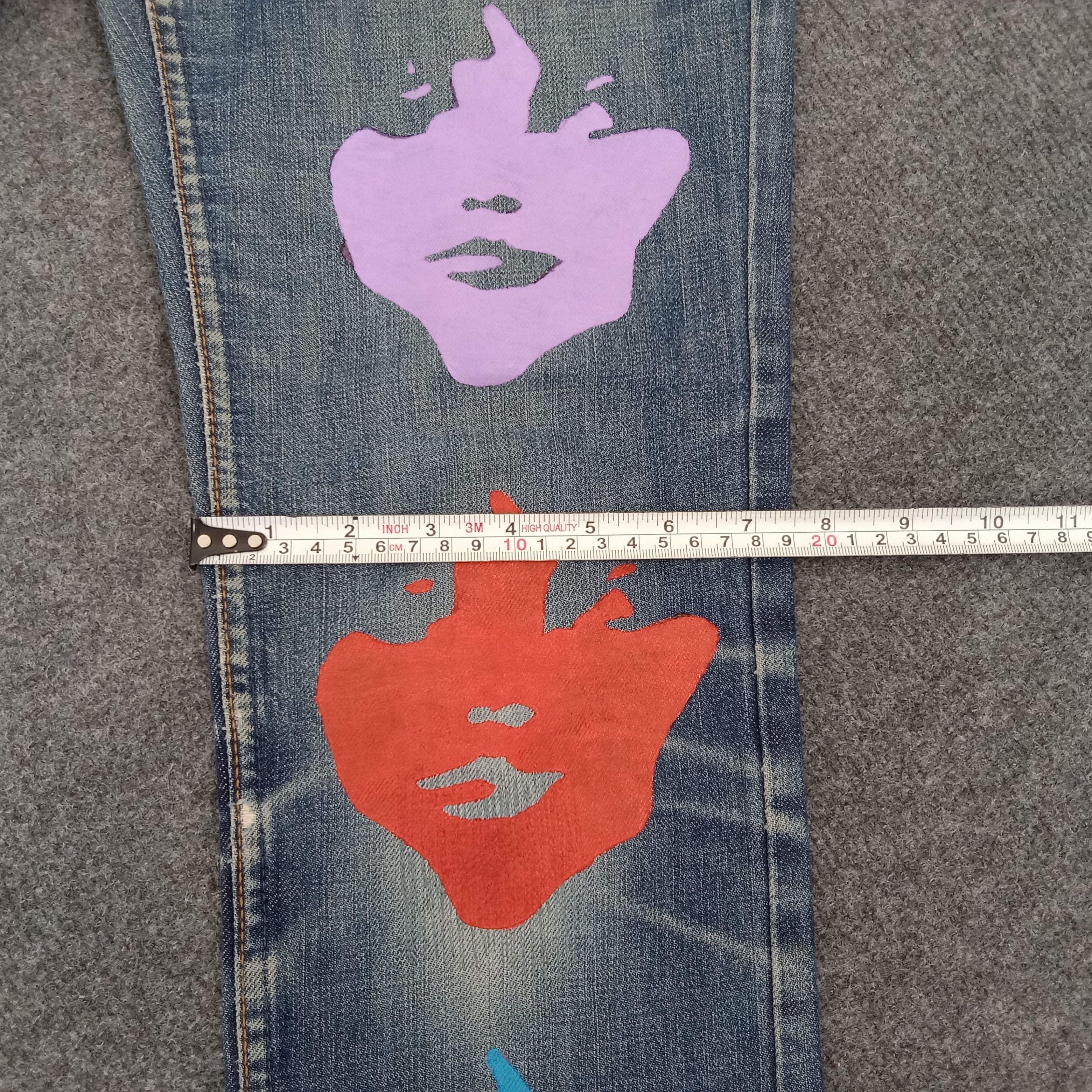 Hysteric Glamour × Japanese Brand × Vintage Hysteric Glamour Face Custom Japanese Denim Jeans Size 28" / US 6 / IT 42 - 17 Thumbnail