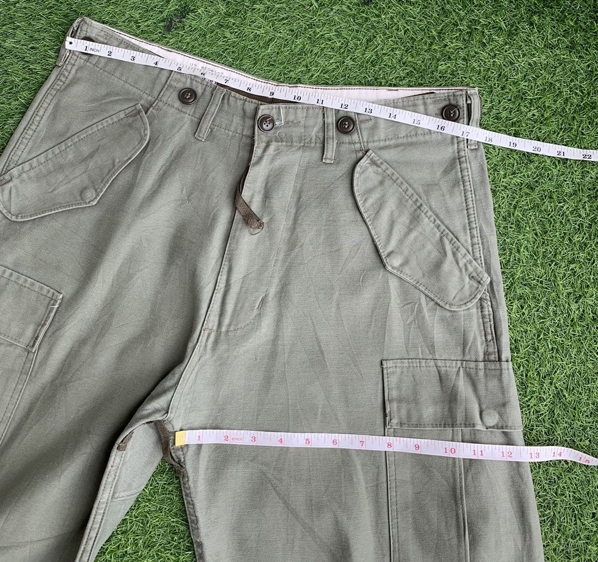 Army Of Me × Japanese Brand Vintage Nato Military Cargo Pocket Pants Size US 34 / EU 50 - 11 Thumbnail
