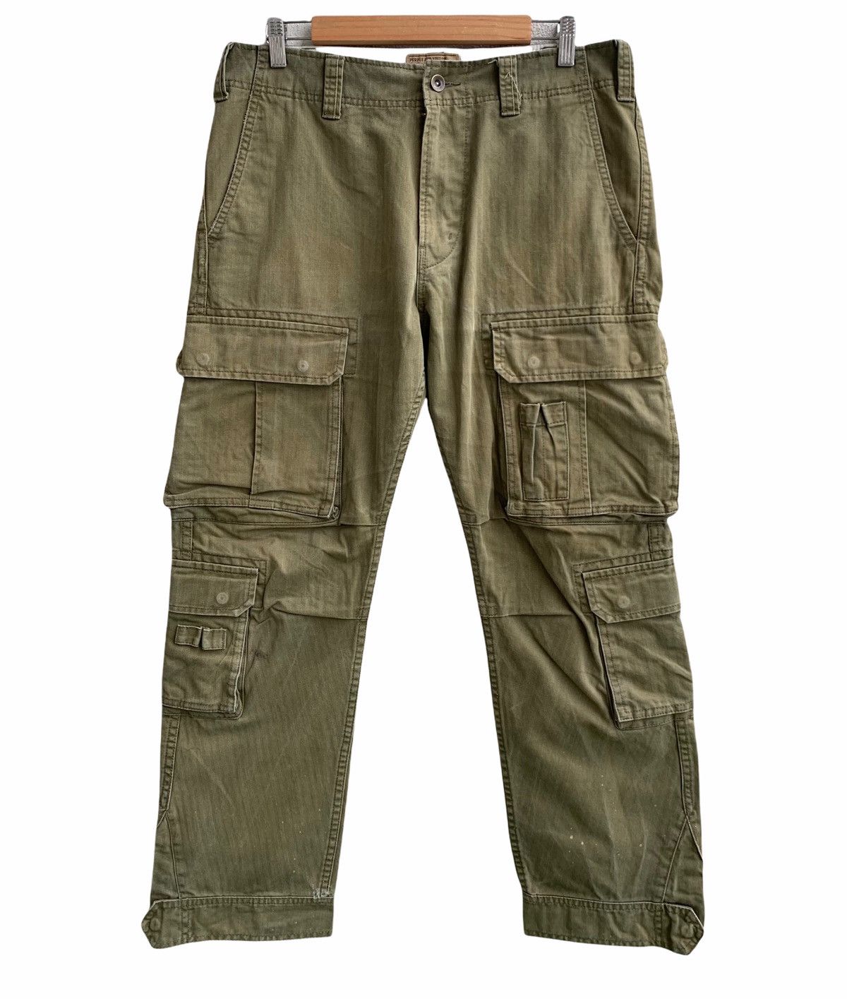 Japanese Brand Japanese Brand Purple&yellow Cargo Multiple Pocket Pants Size US 34 / EU 50 - 1 Thumbnail