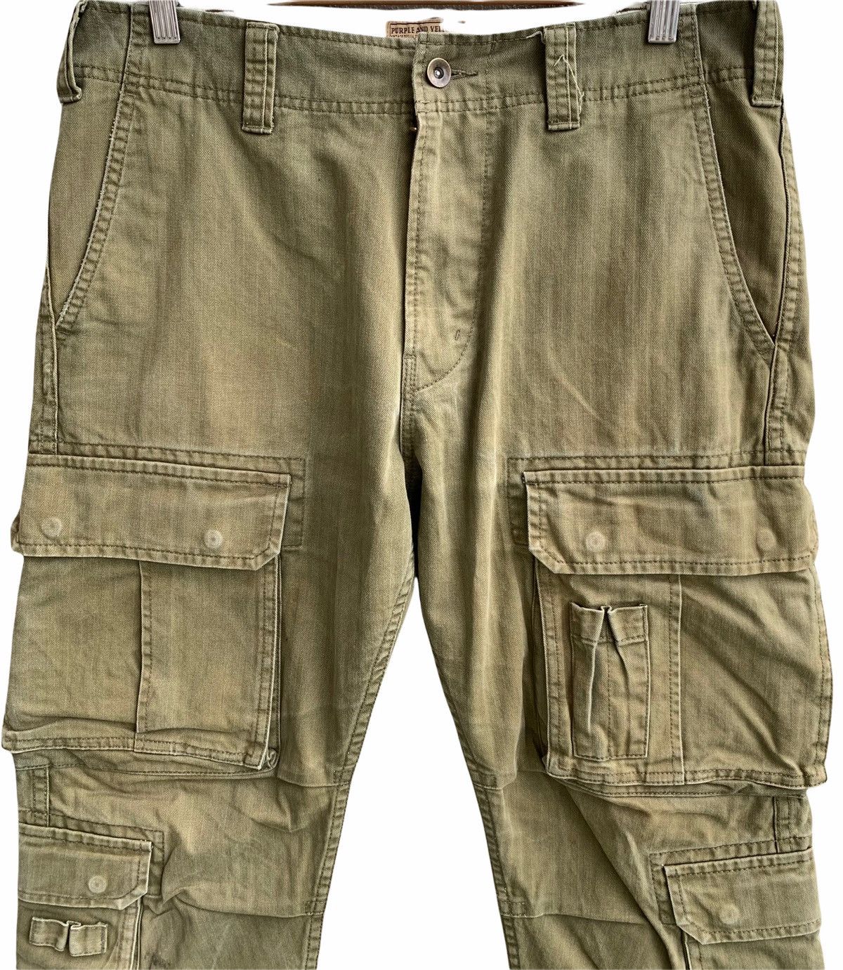 Japanese Brand Japanese Brand Purple&yellow Cargo Multiple Pocket Pants Size US 34 / EU 50 - 5 Thumbnail