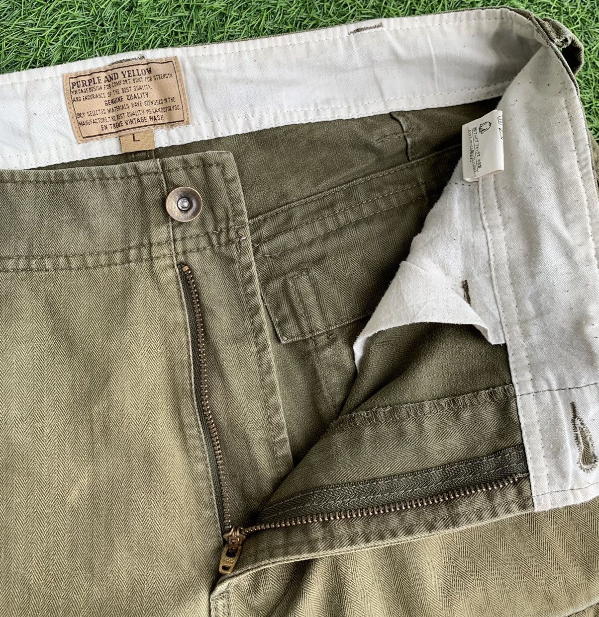 Japanese Brand Japanese Brand Purple&yellow Cargo Multiple Pocket Pants Size US 34 / EU 50 - 11 Thumbnail