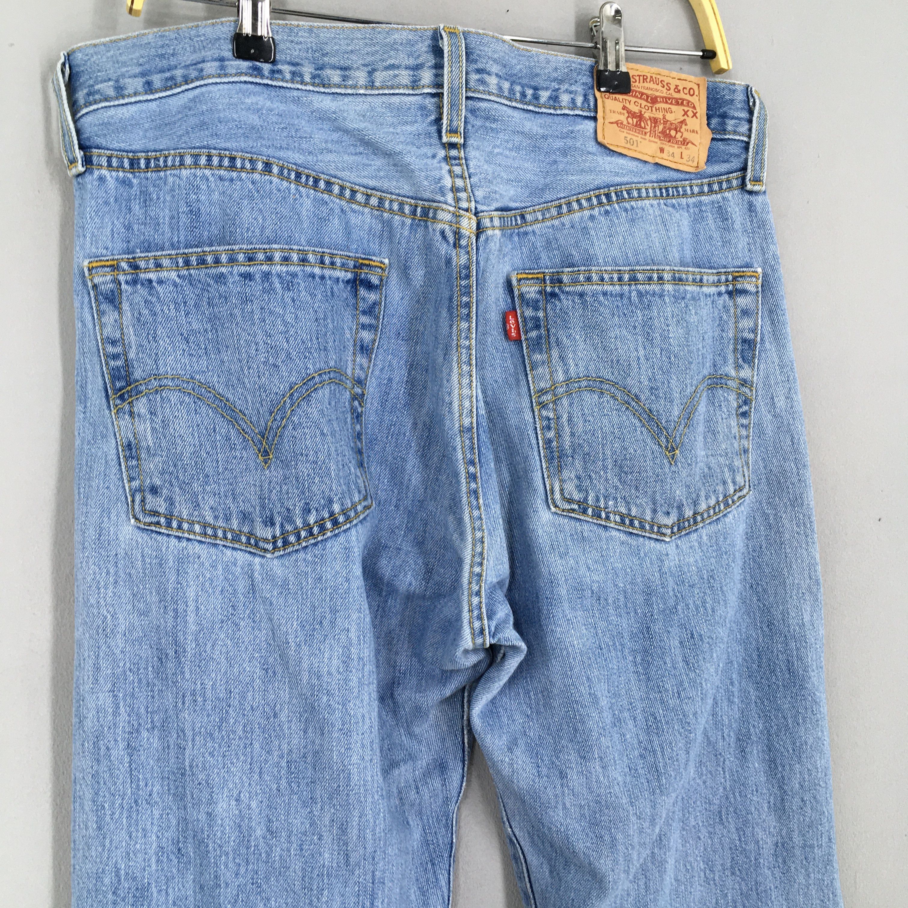 Jean Size 34x34 Vintage Levis 501 Light Washed Jeans Size US 34 / EU 50 - 18 Thumbnail