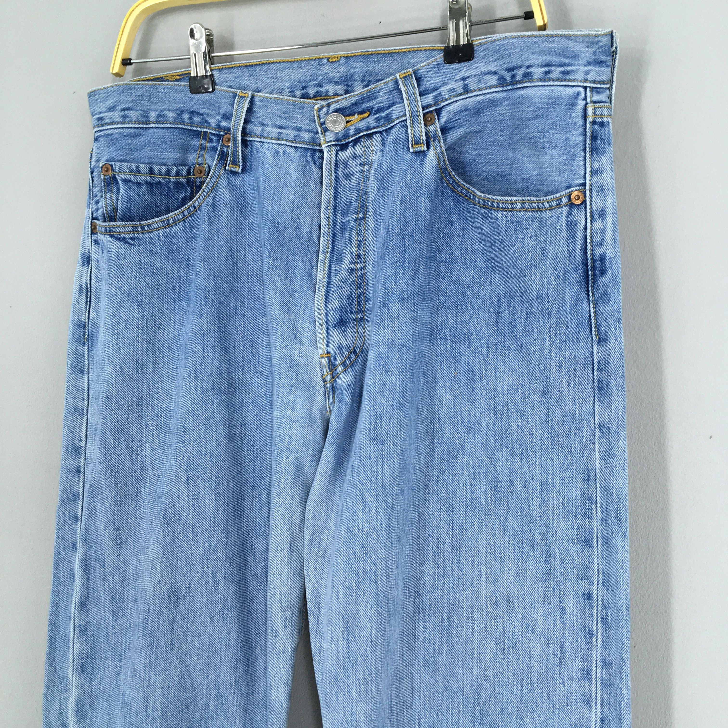 Jean Size 34x34 Vintage Levis 501 Light Washed Jeans Size US 34 / EU 50 - 5 Thumbnail