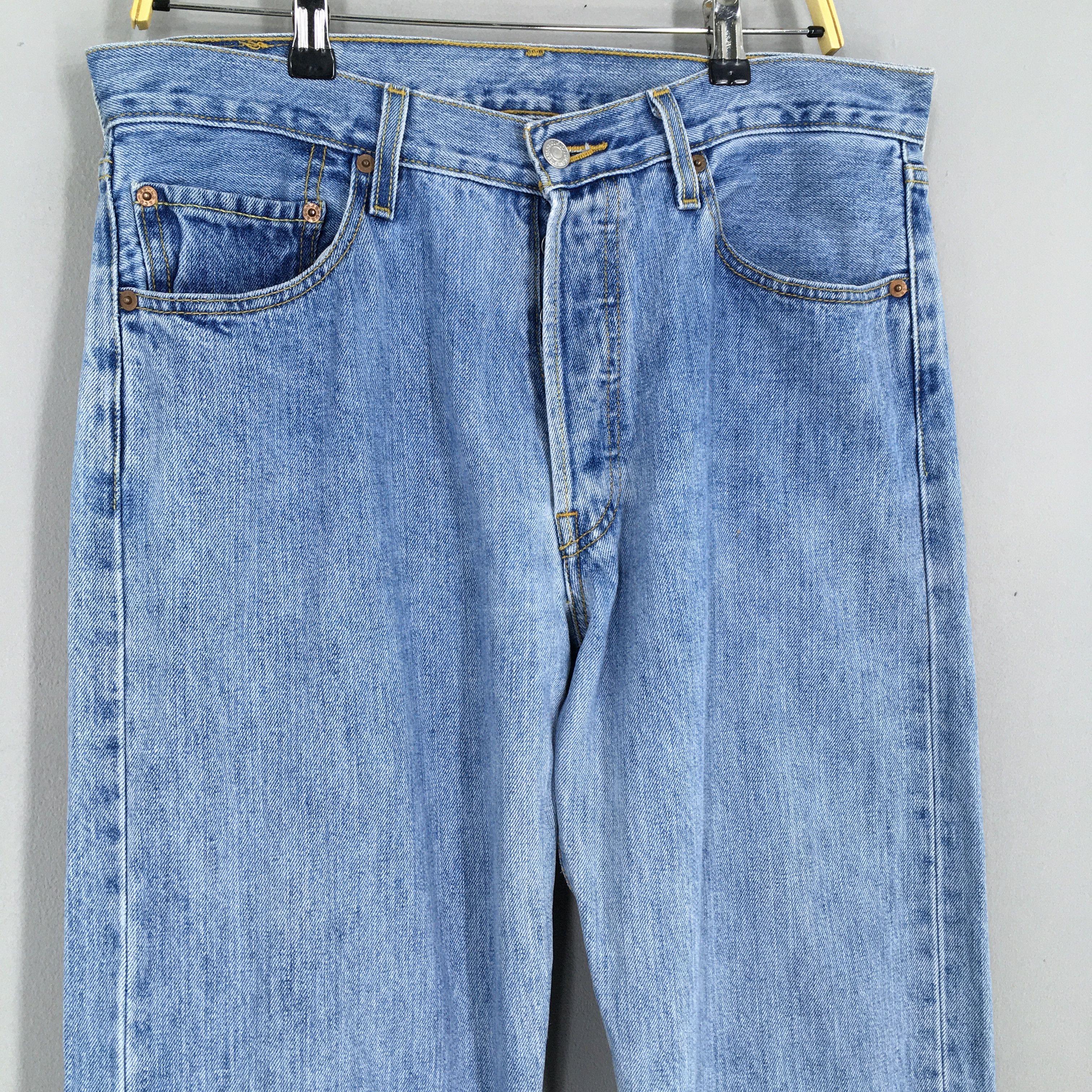 Jean Size 34x34 Vintage Levis 501 Light Washed Jeans Size US 34 / EU 50 - 6 Thumbnail