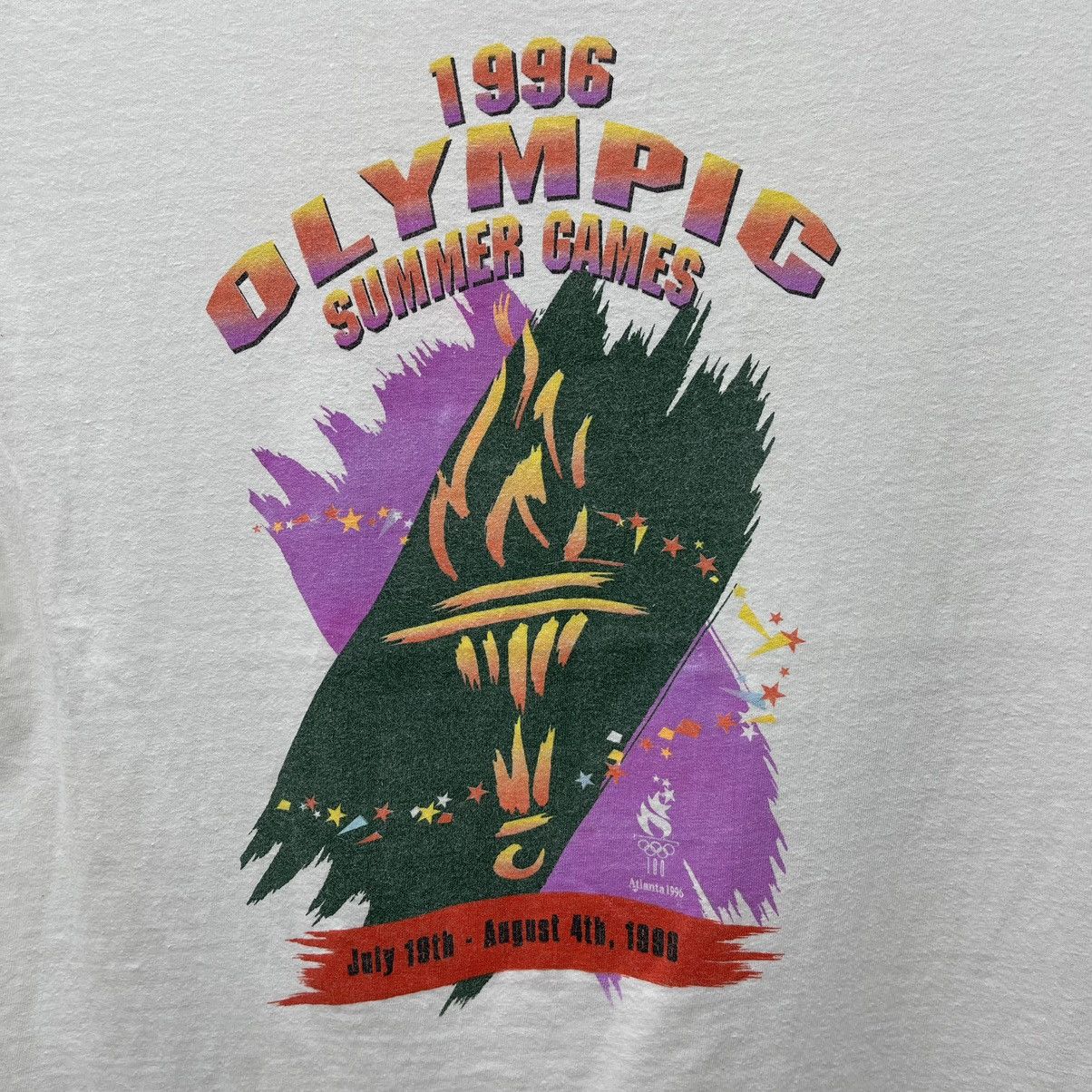 USA Olympics Vintage 90s T-Shirt 1996 Olympic Summer Games Usa Olympic Size US L / EU 52-54 / 3 - 2 Thumbnail