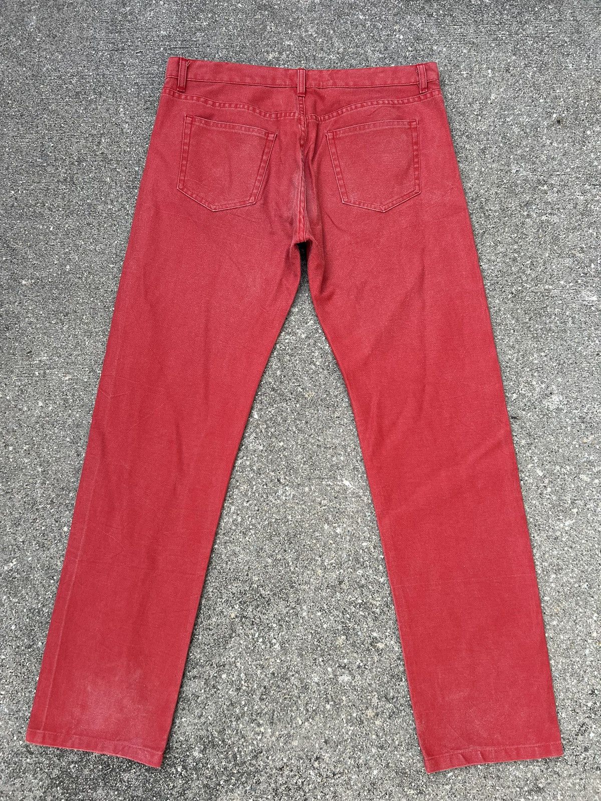 A.P.C. Vintage 2004 A.P.C. Faded Red Jeans Size US 33 - 5 Thumbnail