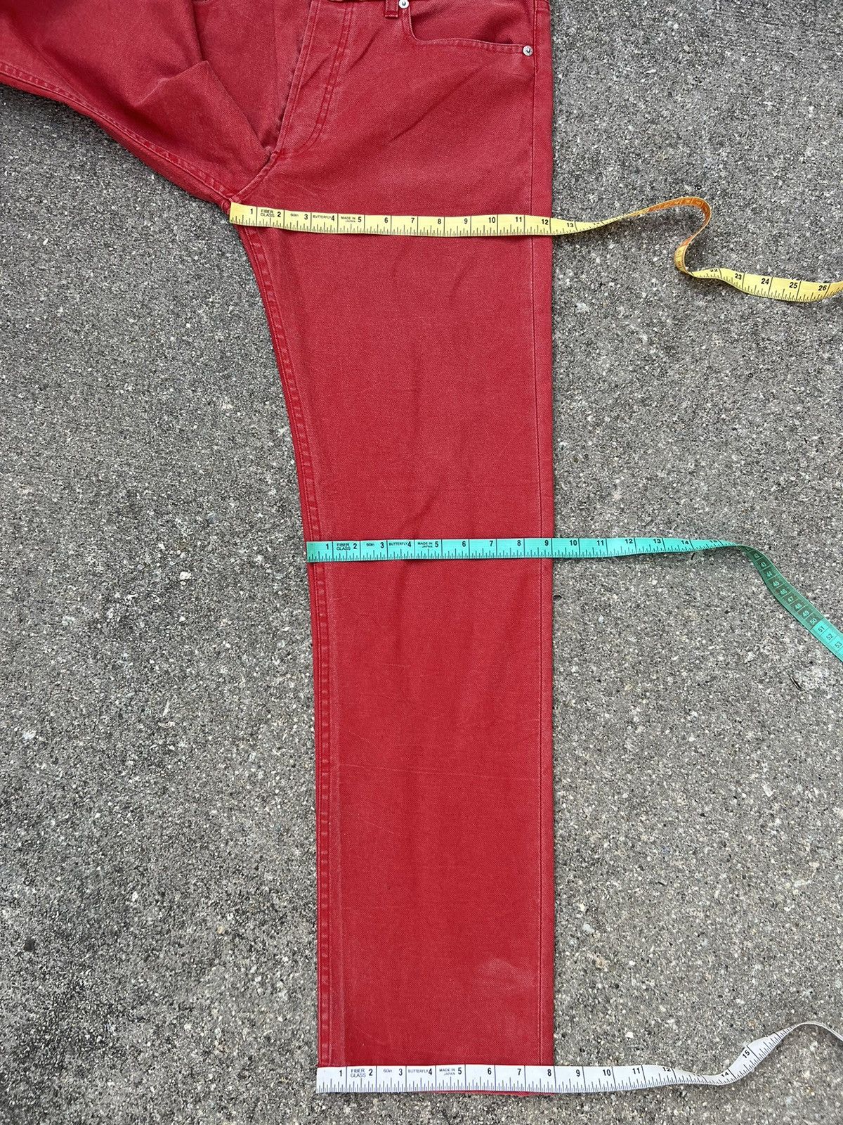 A.P.C. Vintage 2004 A.P.C. Faded Red Jeans Size US 33 - 3 Thumbnail