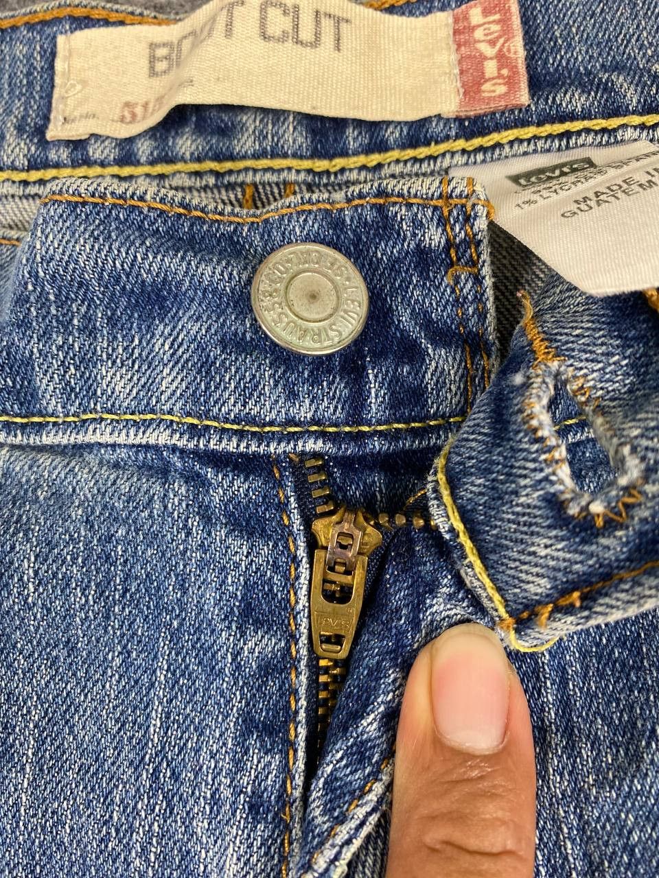 vintage levis 515 flare bootcut distressed denim