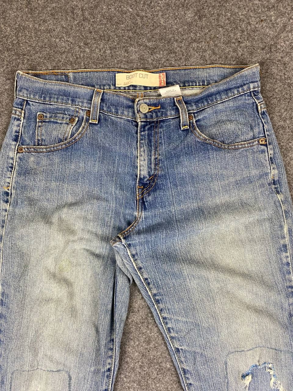 vintage levis 515 flare bootcut distressed denim