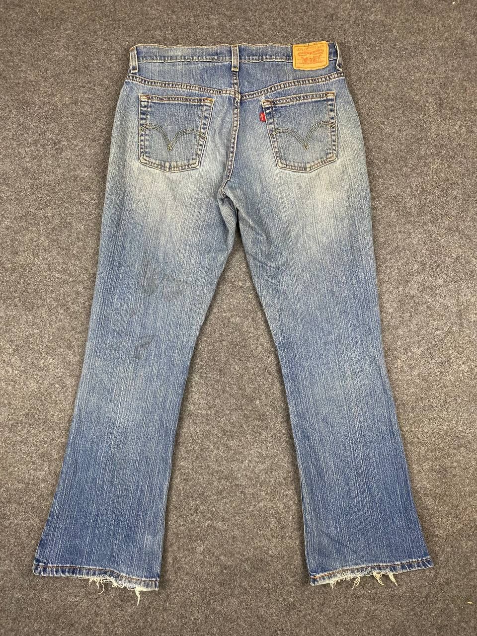 vintage levis 515 flare bootcut distressed denim
