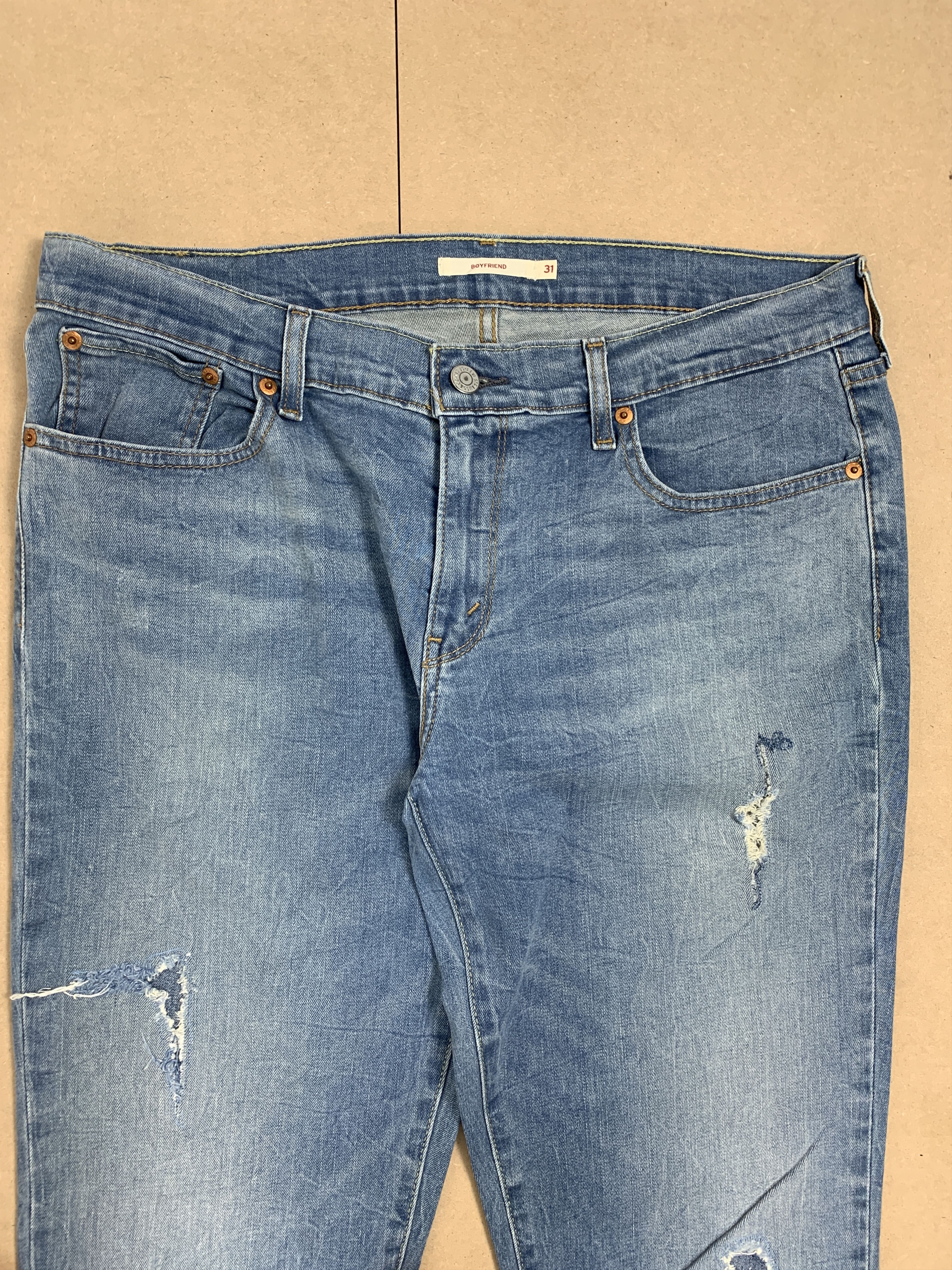 Levi's Vintage Levis Women Boyfriend Faded Distressed Jeans P0101 Size 34" / US 12 / IT 48 - 2 Thumbnail