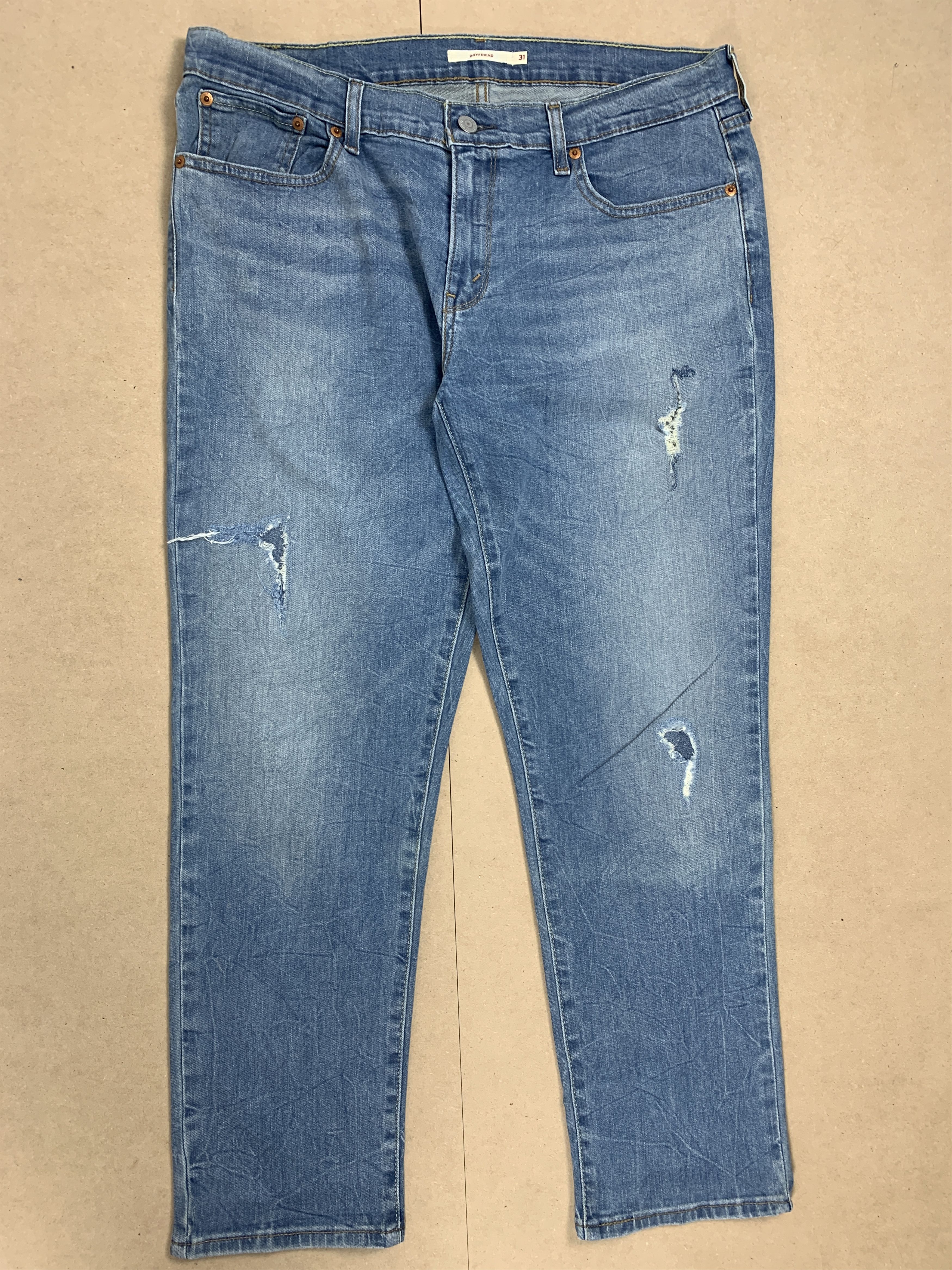 Levi's Vintage Levis Women Boyfriend Faded Distressed Jeans P0101 Size 34" / US 12 / IT 48 - 1 Thumbnail