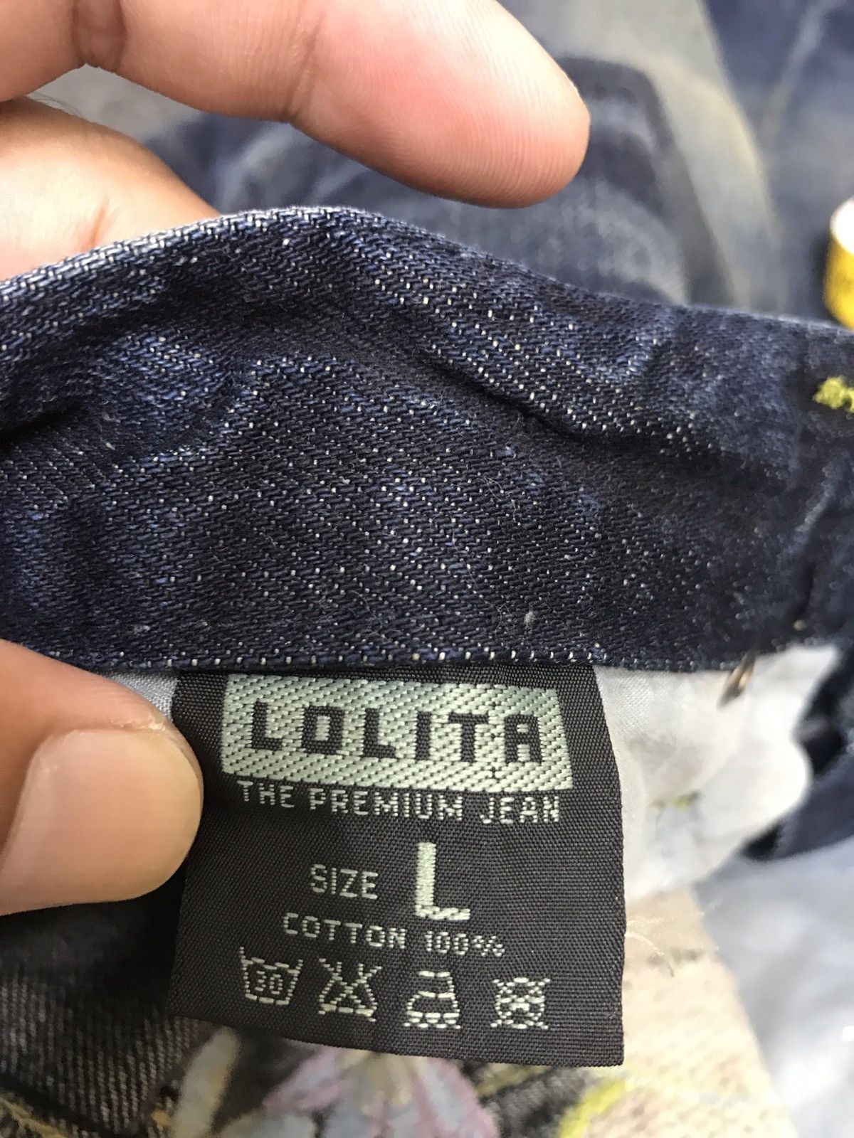 Seditionaries 💥ART💥LOLITA Skull Embroidery Series Faded Jeans Size 32" / US 10 / IT 46 - 11 Thumbnail