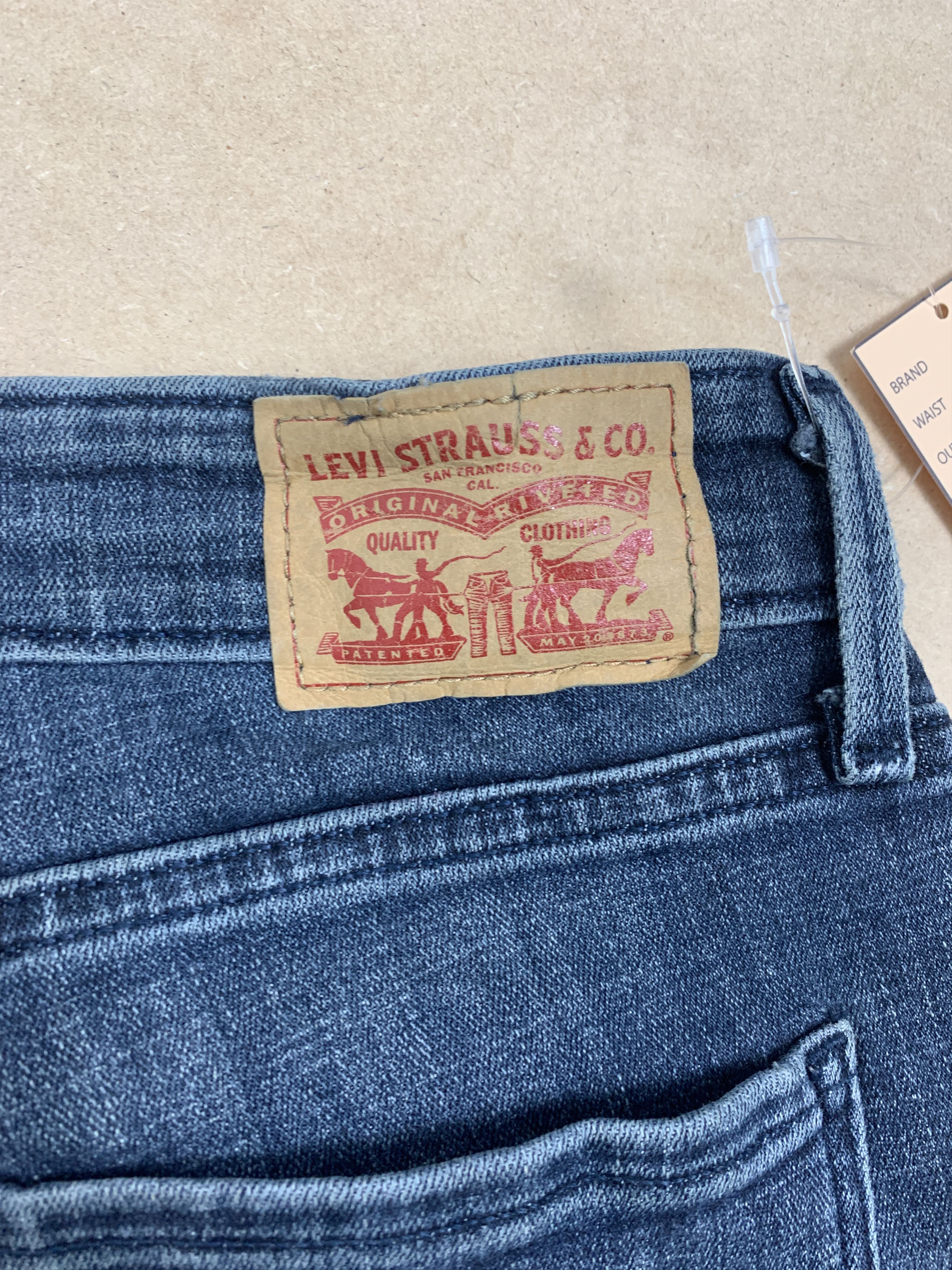 Levi's × Vintage Vintage Levis 575 Painter Mid Skinny Faded Blue Jeans Size US 27 - 10 Thumbnail