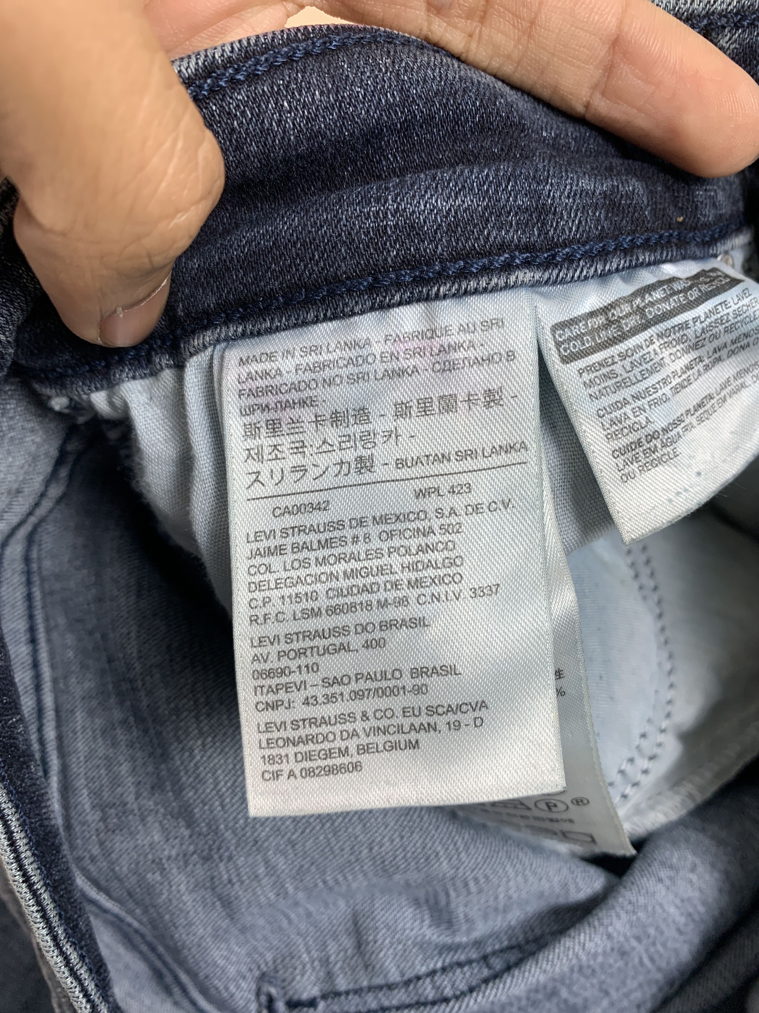 Levi's × Vintage Vintage Levis 575 Painter Mid Skinny Faded Blue Jeans Size US 27 - 15 Thumbnail