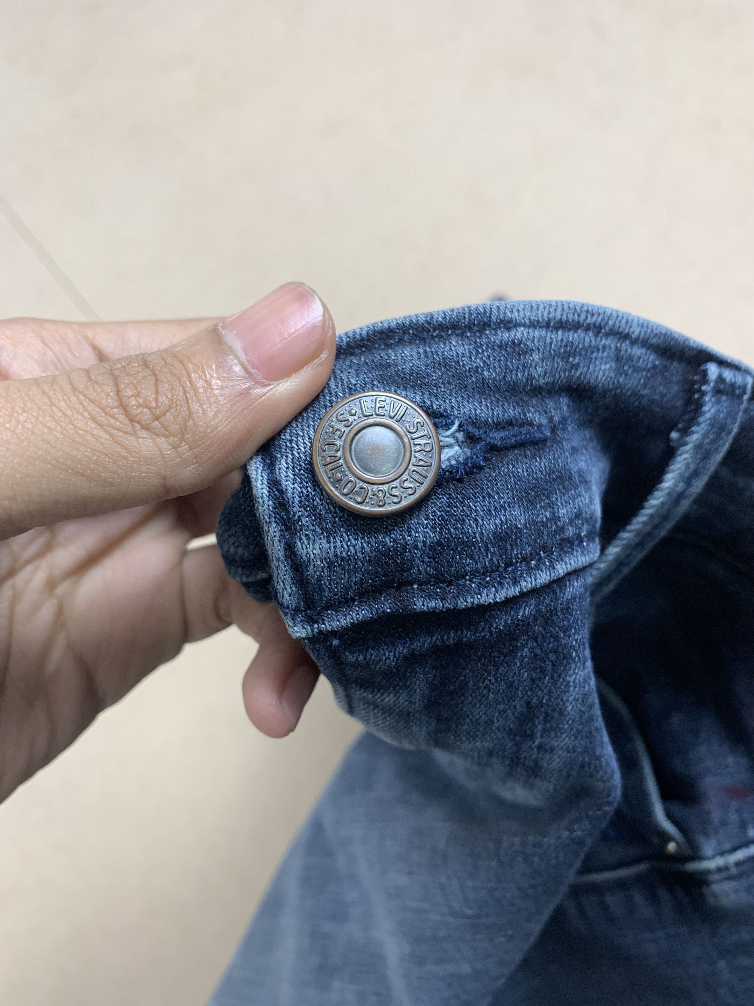 Levi's × Vintage Vintage Levis 575 Painter Mid Skinny Faded Blue Jeans Size US 27 - 22 Thumbnail