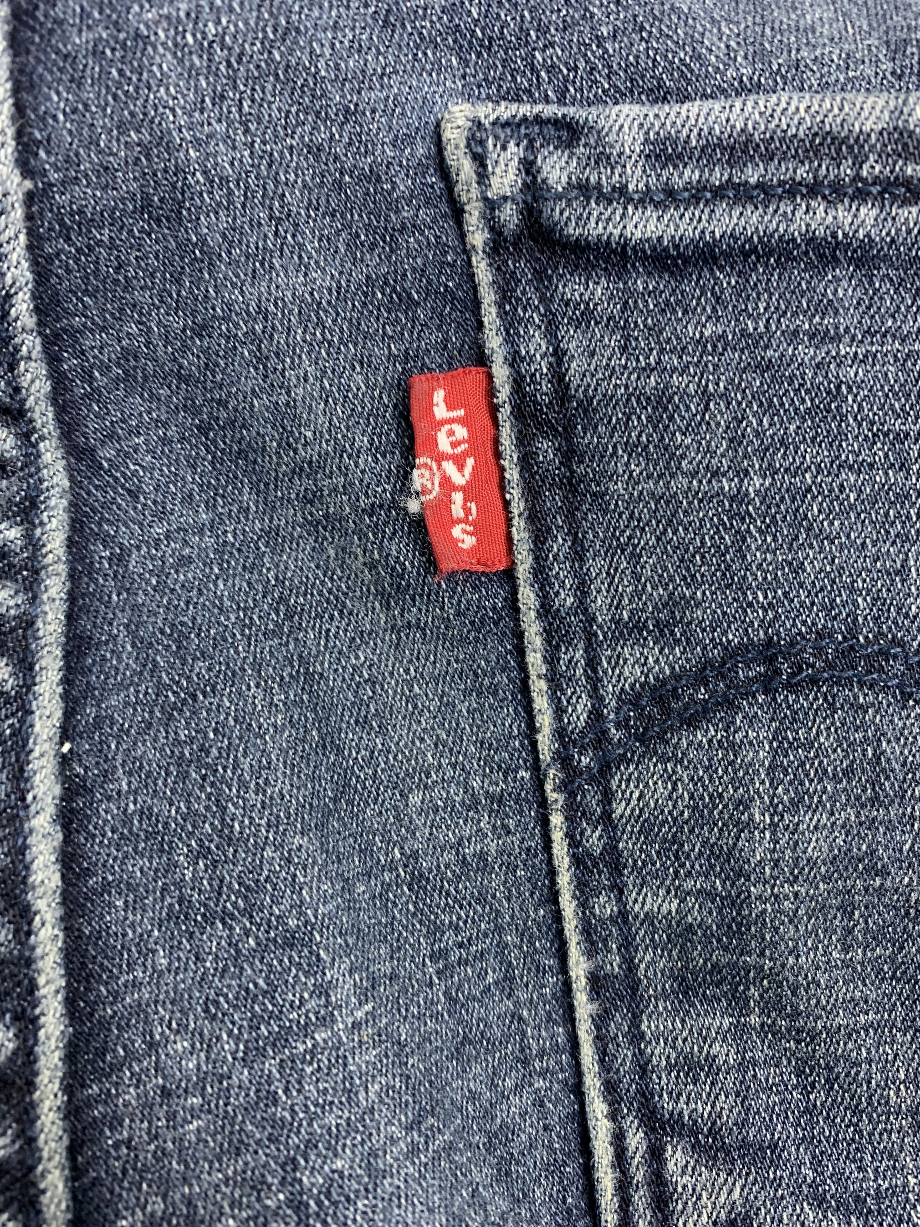 Levi's × Vintage Vintage Levis 575 Painter Mid Skinny Faded Blue Jeans Size US 27 - 11 Thumbnail