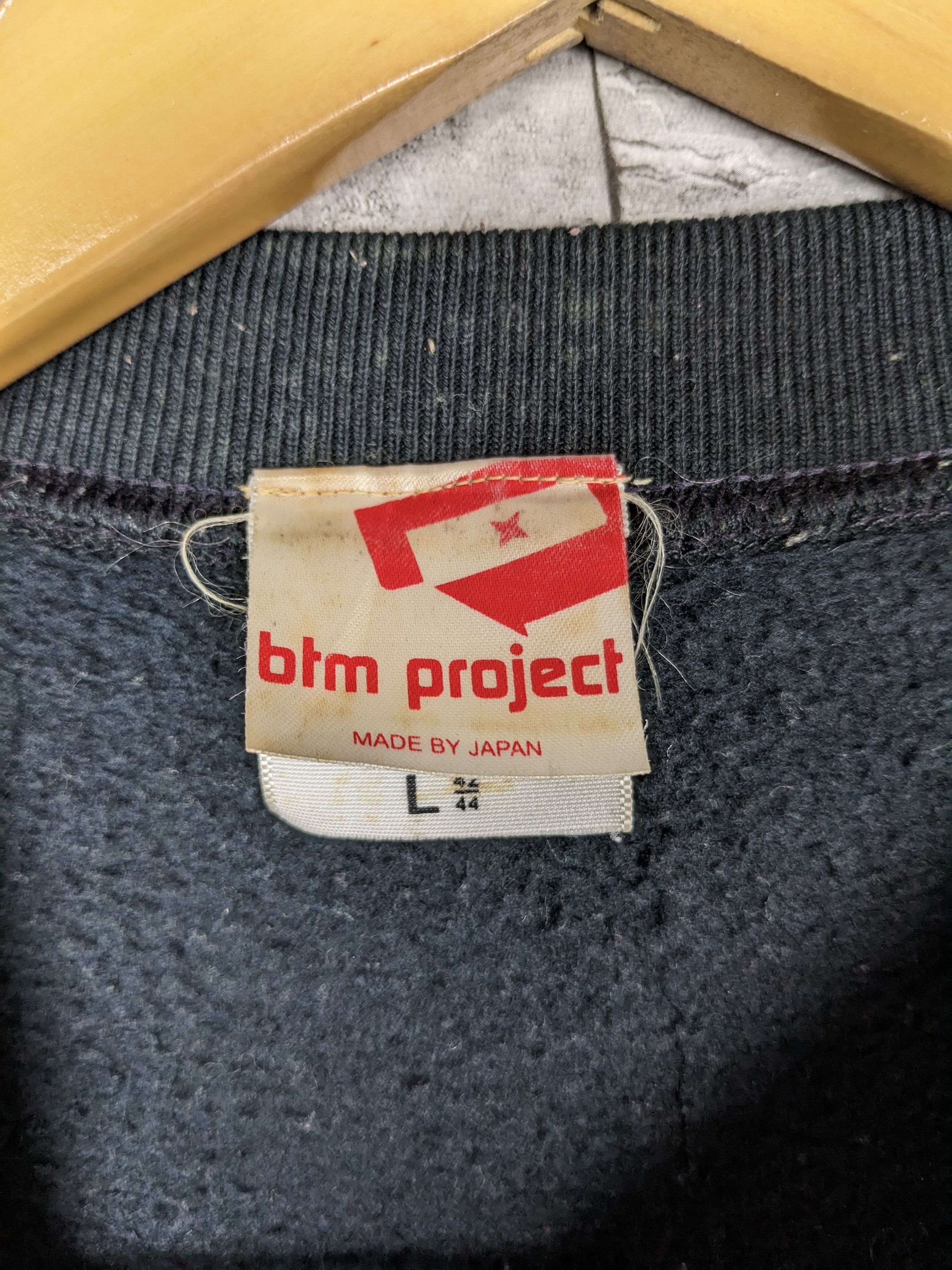 Japanese Brand Vintage BTM Project Made In Japan Sweatshirt Sweater Pull Size US L / EU 52-54 / 3 - 8 Thumbnail