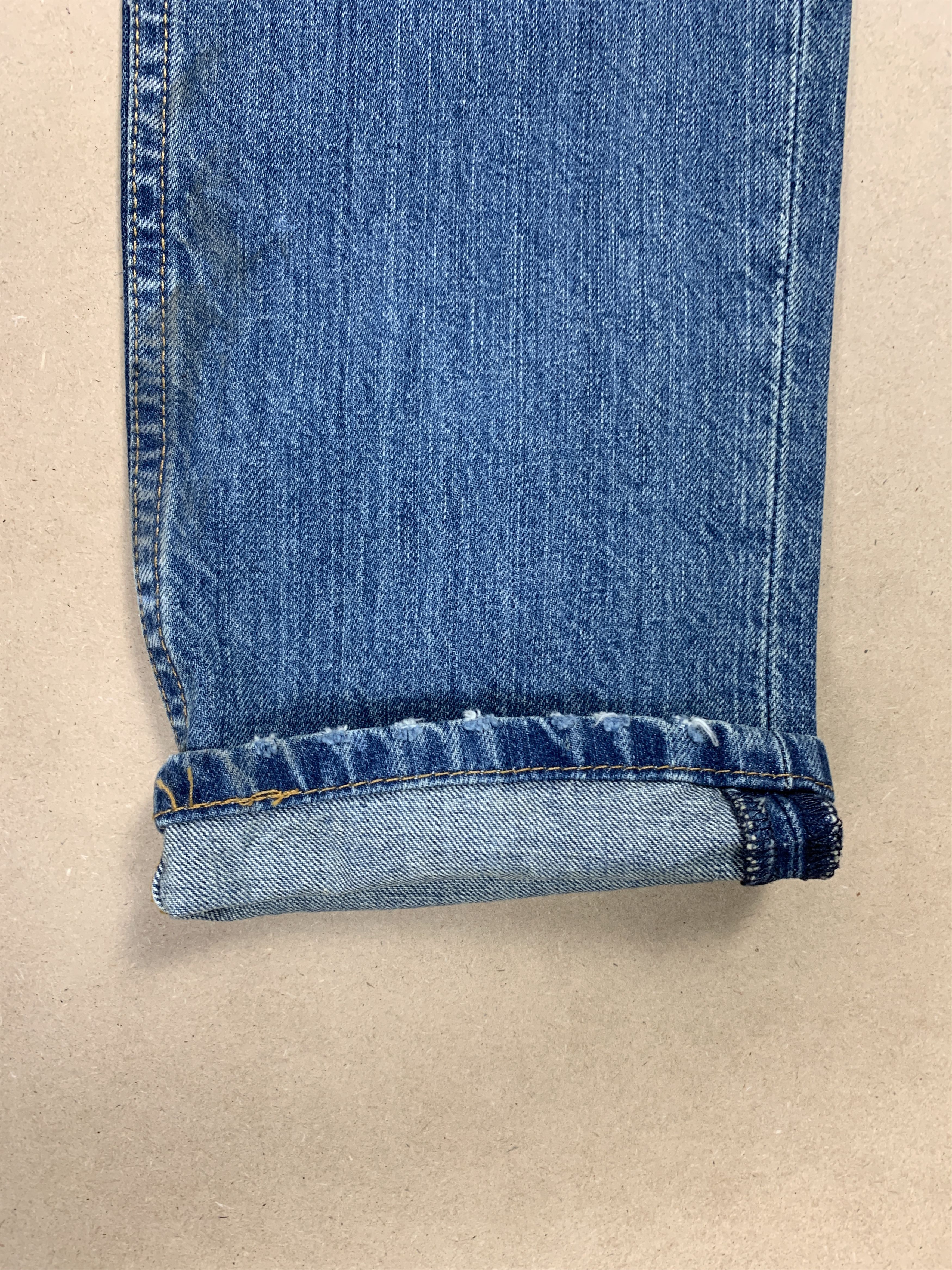 Levi's × Vintage Vintage Levis 511 Straight Cut Distressed Faded Blue Jeans Size US 34 / EU 50 - 5 Thumbnail