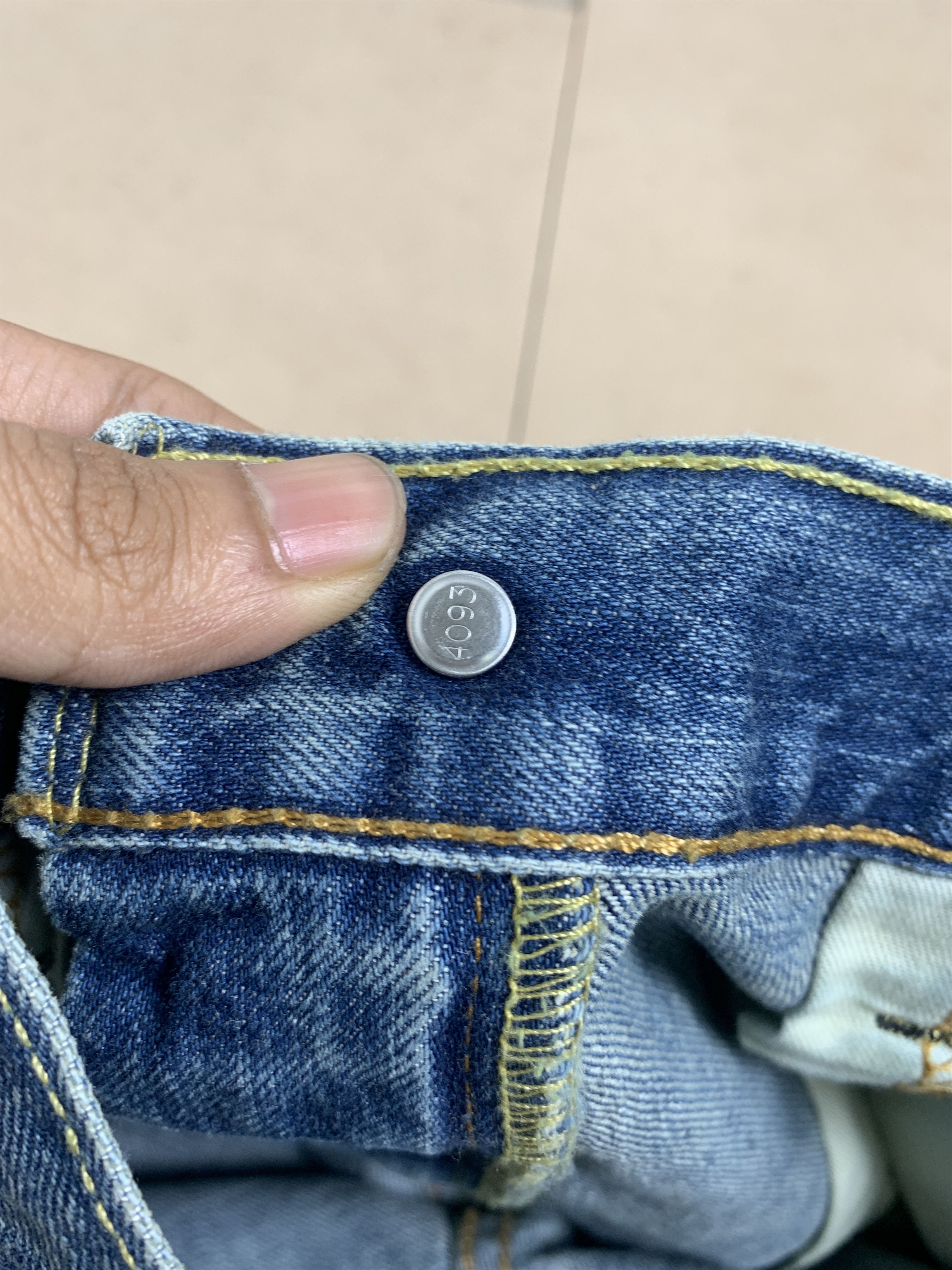 Levi's × Vintage Vintage Levis 511 Straight Cut Distressed Faded Blue Jeans Size US 34 / EU 50 - 20 Thumbnail