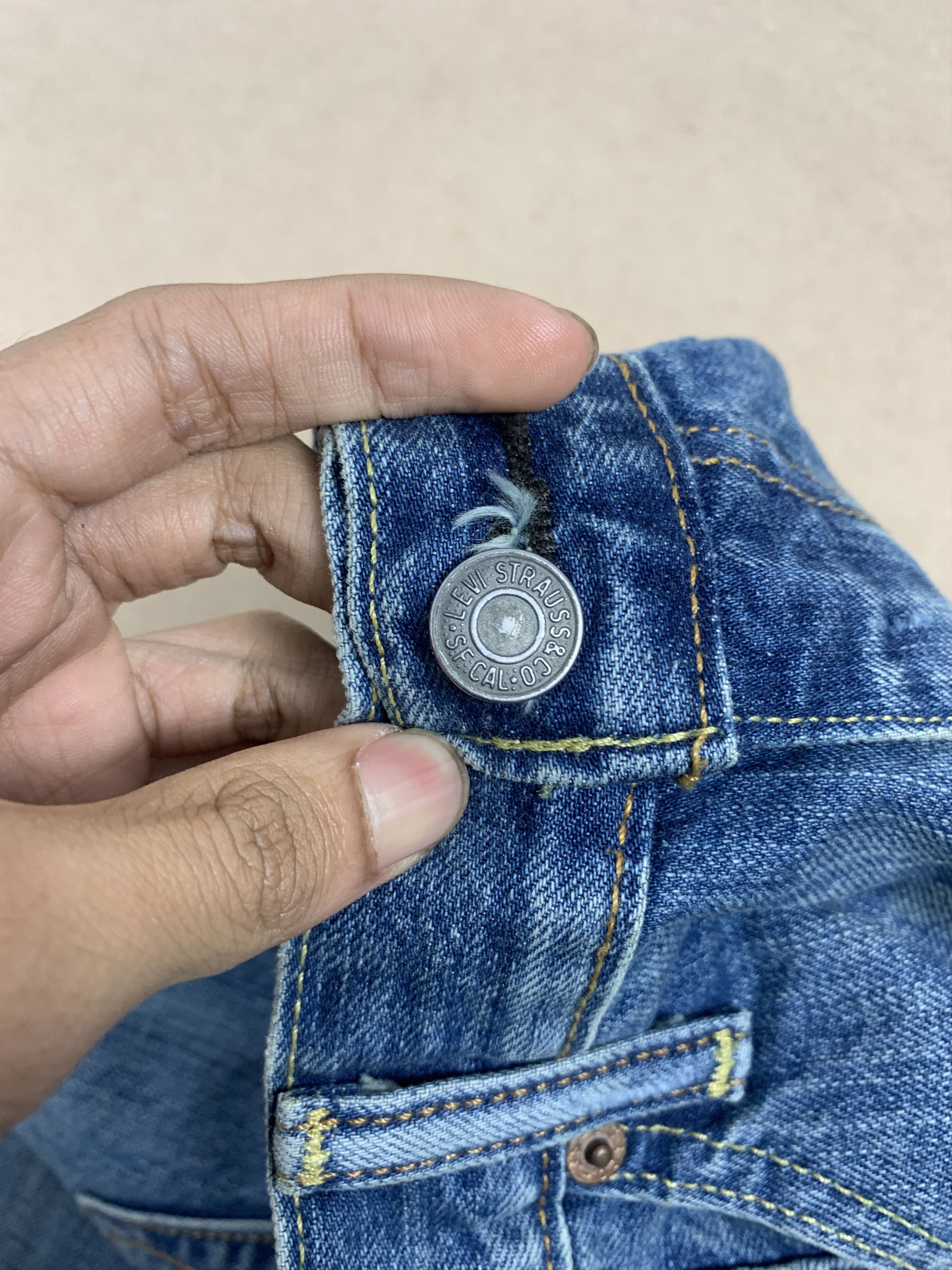 Levi's × Vintage Vintage Levis 511 Straight Cut Distressed Faded Blue Jeans Size US 34 / EU 50 - 21 Thumbnail