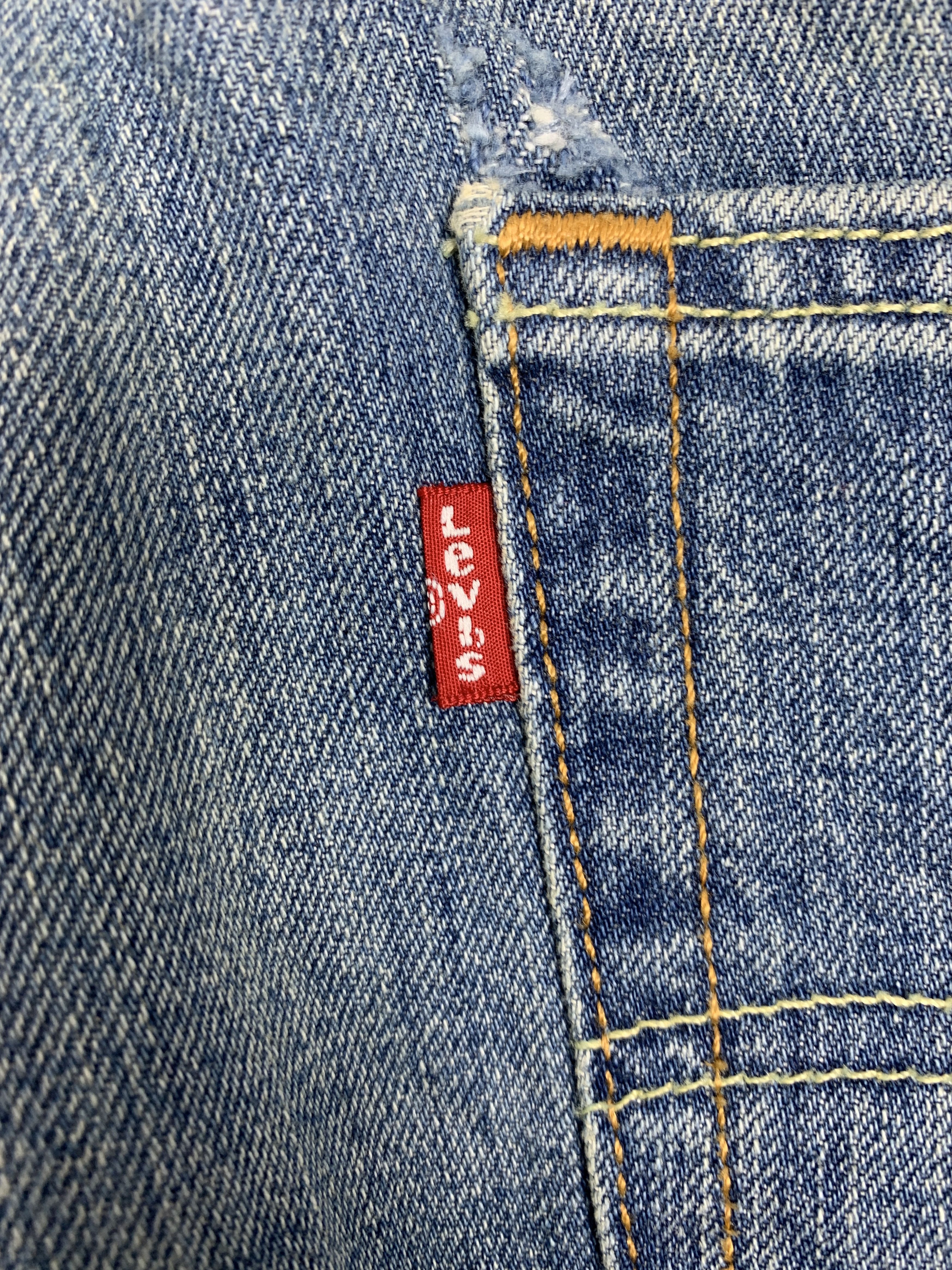 Levi's × Vintage Vintage Levis 511 Straight Cut Distressed Faded Blue Jeans Size US 34 / EU 50 - 11 Thumbnail