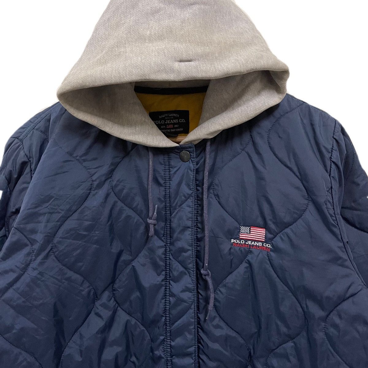 Polo Ralph Lauren Vintage polo ralph lauren jeans quilted hoodie jacket Size US L / EU 52-54 / 3 - 3 Thumbnail