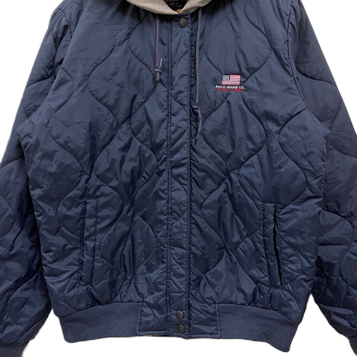Polo Ralph Lauren Vintage polo ralph lauren jeans quilted hoodie jacket Size US L / EU 52-54 / 3 - 4 Thumbnail