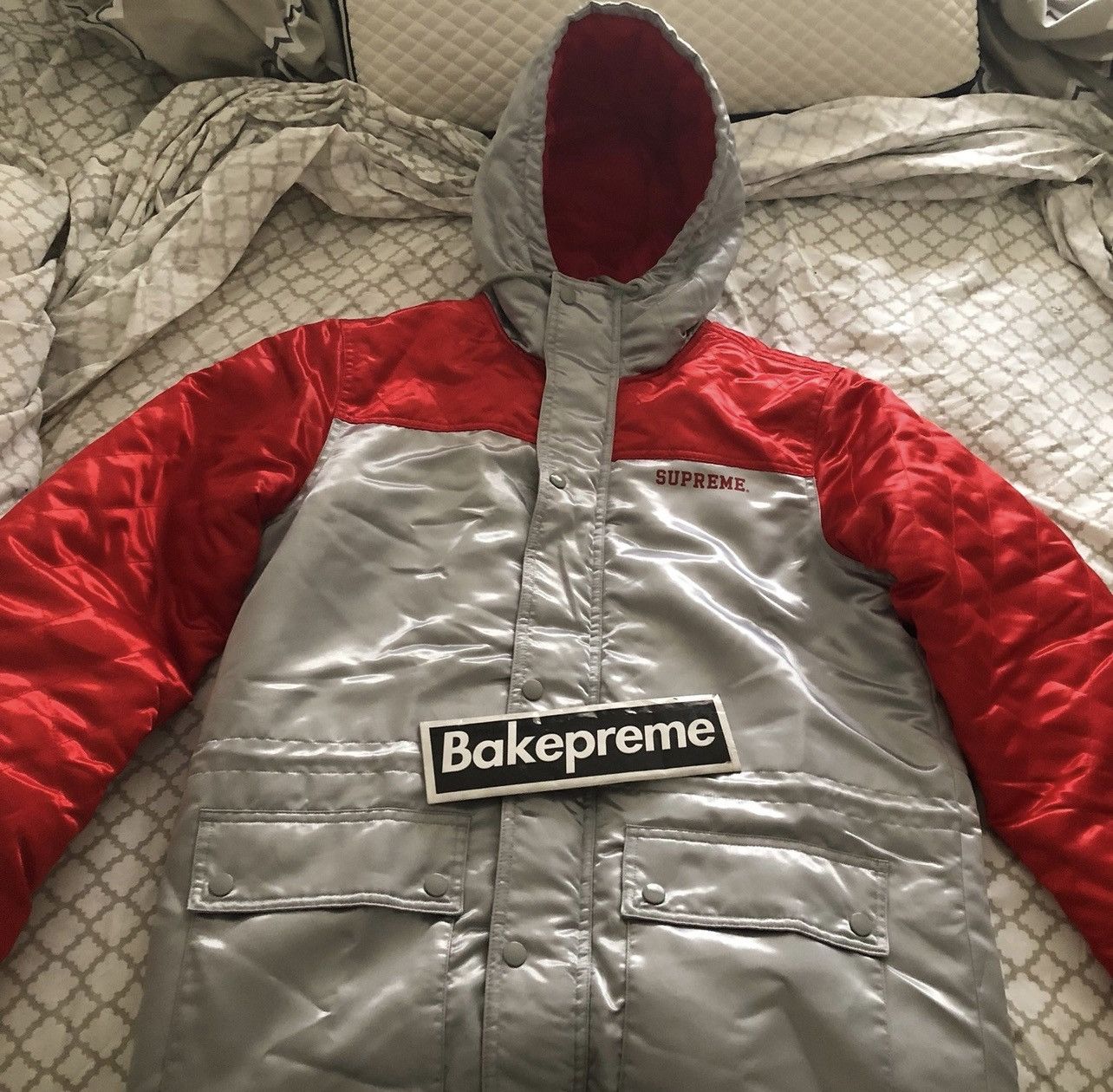 Supreme Supreme Quilted Satin Sideline Parka Size US M / EU 48-50 / 2 - 2 Thumbnail
