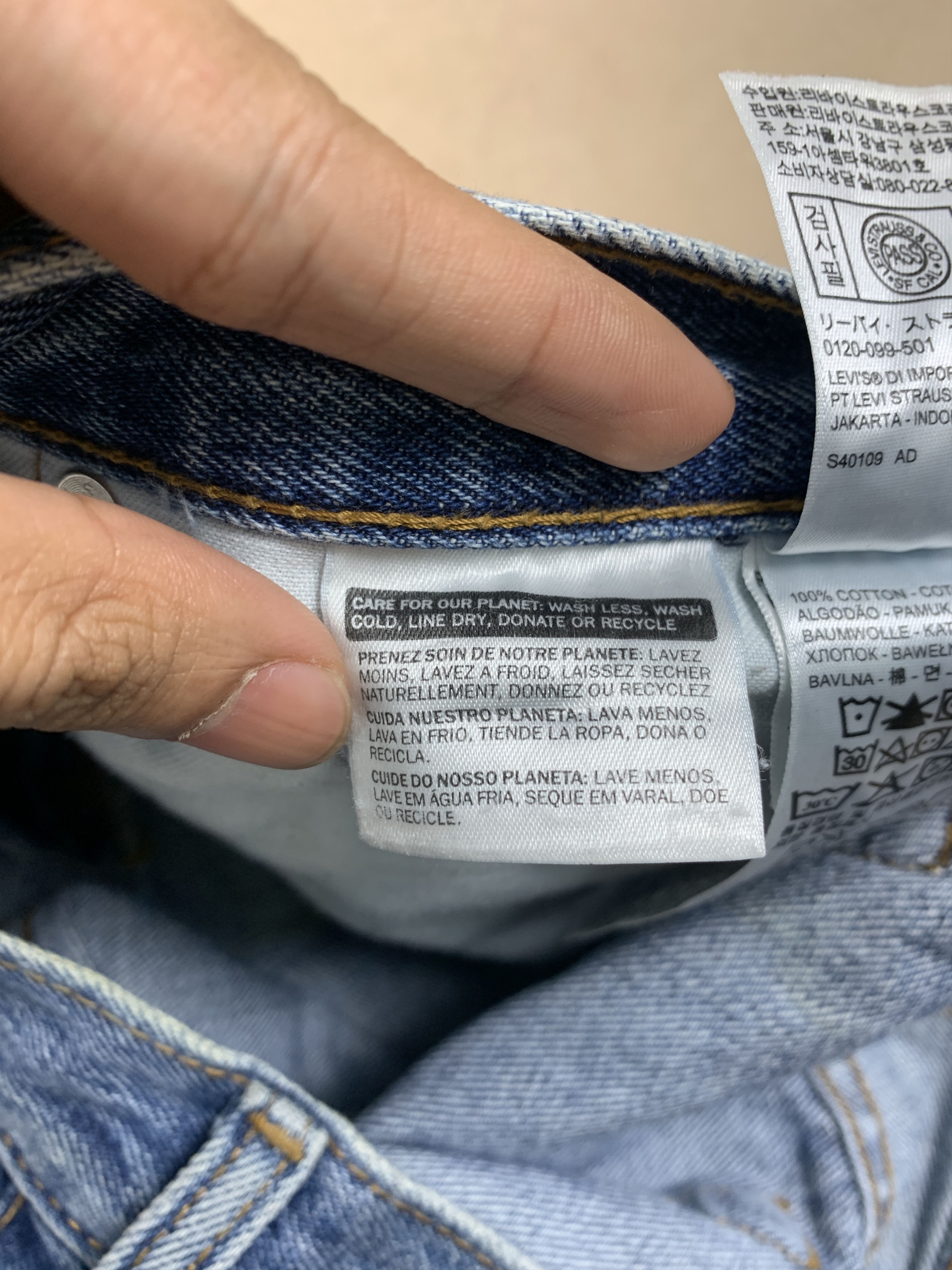 Levi's Vintage Levis 516 Straight Cut Blue Jeans Size US 30 / EU 46 - 10 Thumbnail