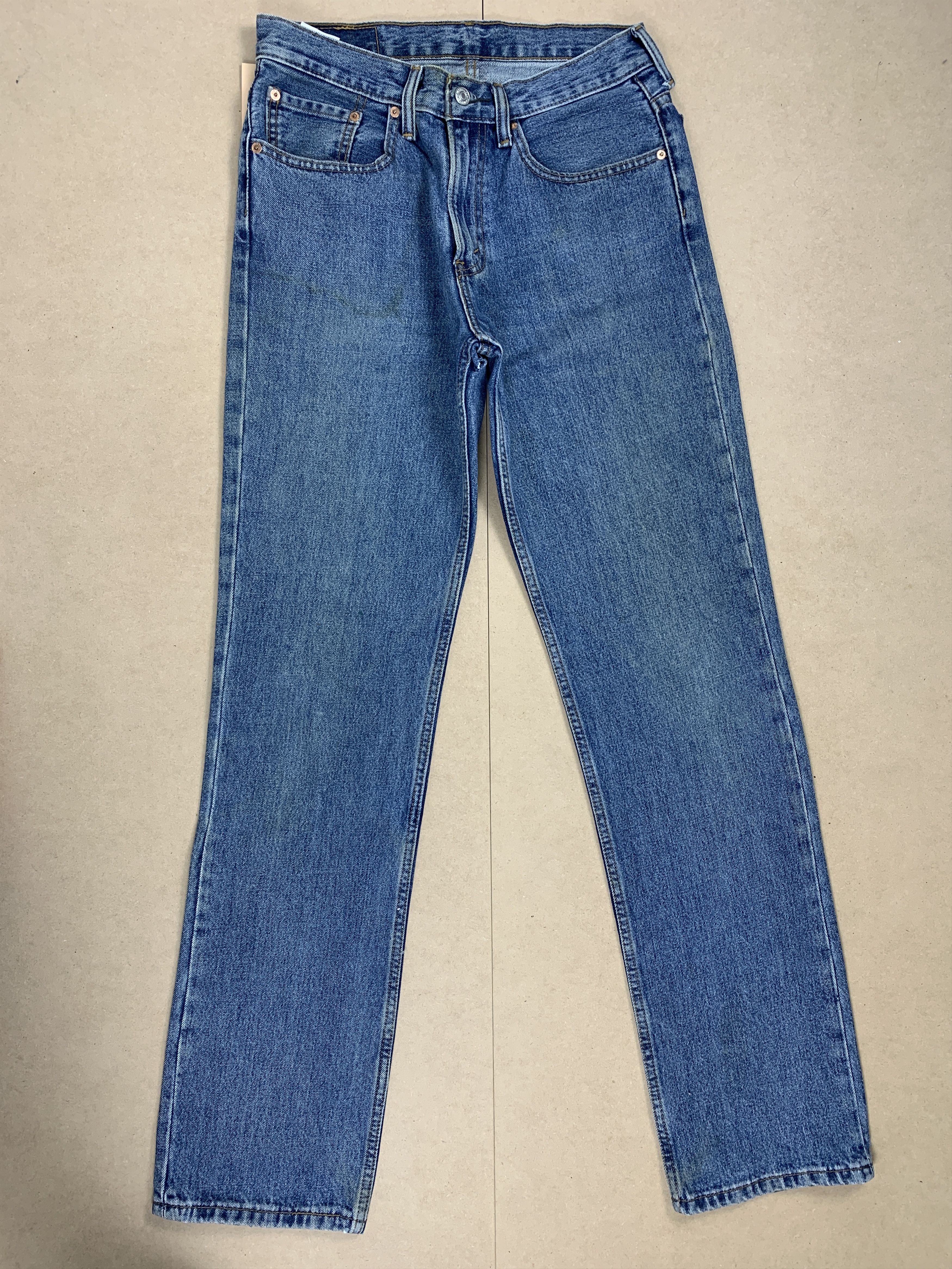 image of Levis 516 Straight Cut Blue Jeans in Blue Denim, Men's (Size 30)