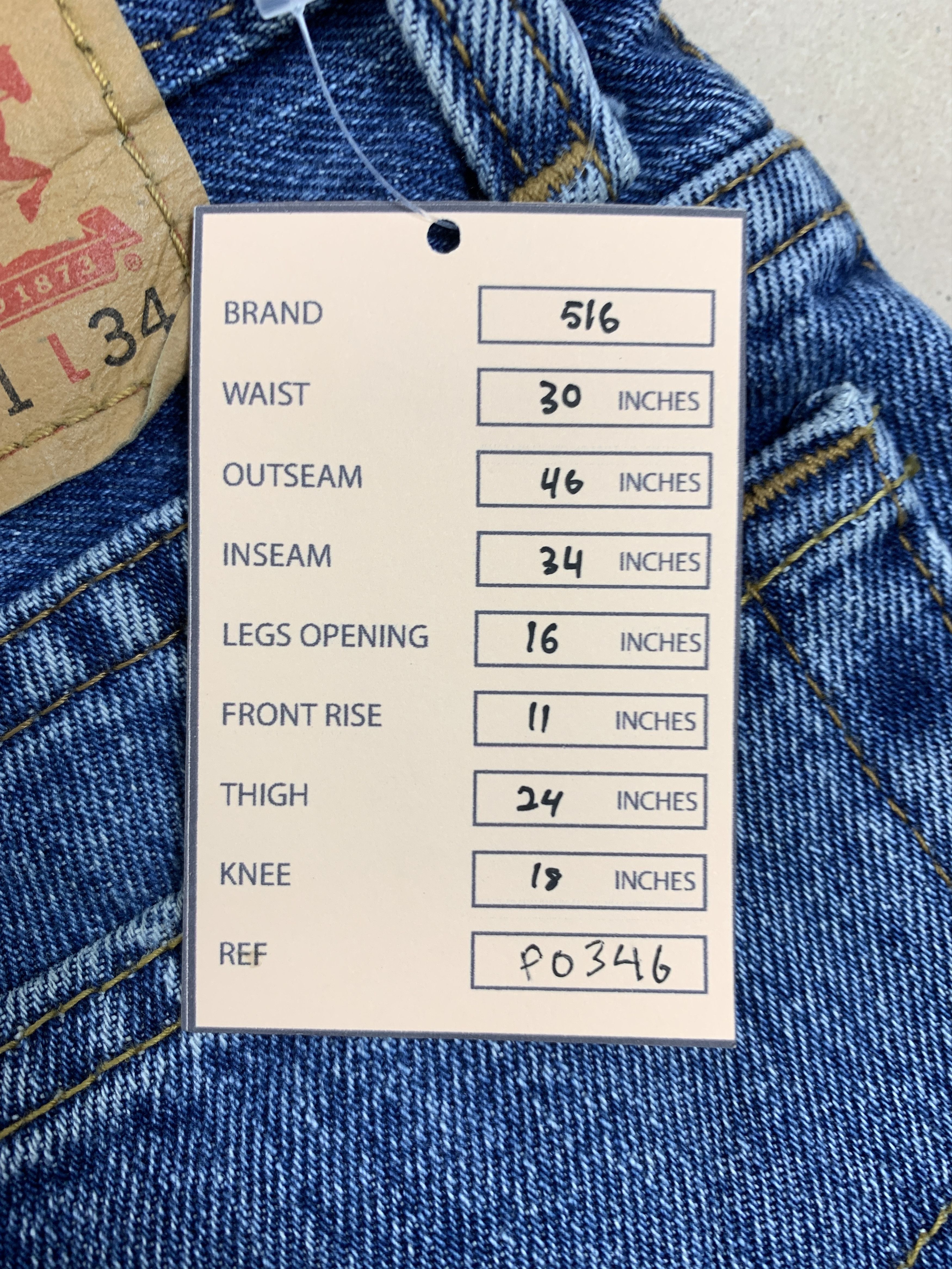 Levi's Vintage Levis 516 Straight Cut Blue Jeans Size US 30 / EU 46 - 21 Thumbnail