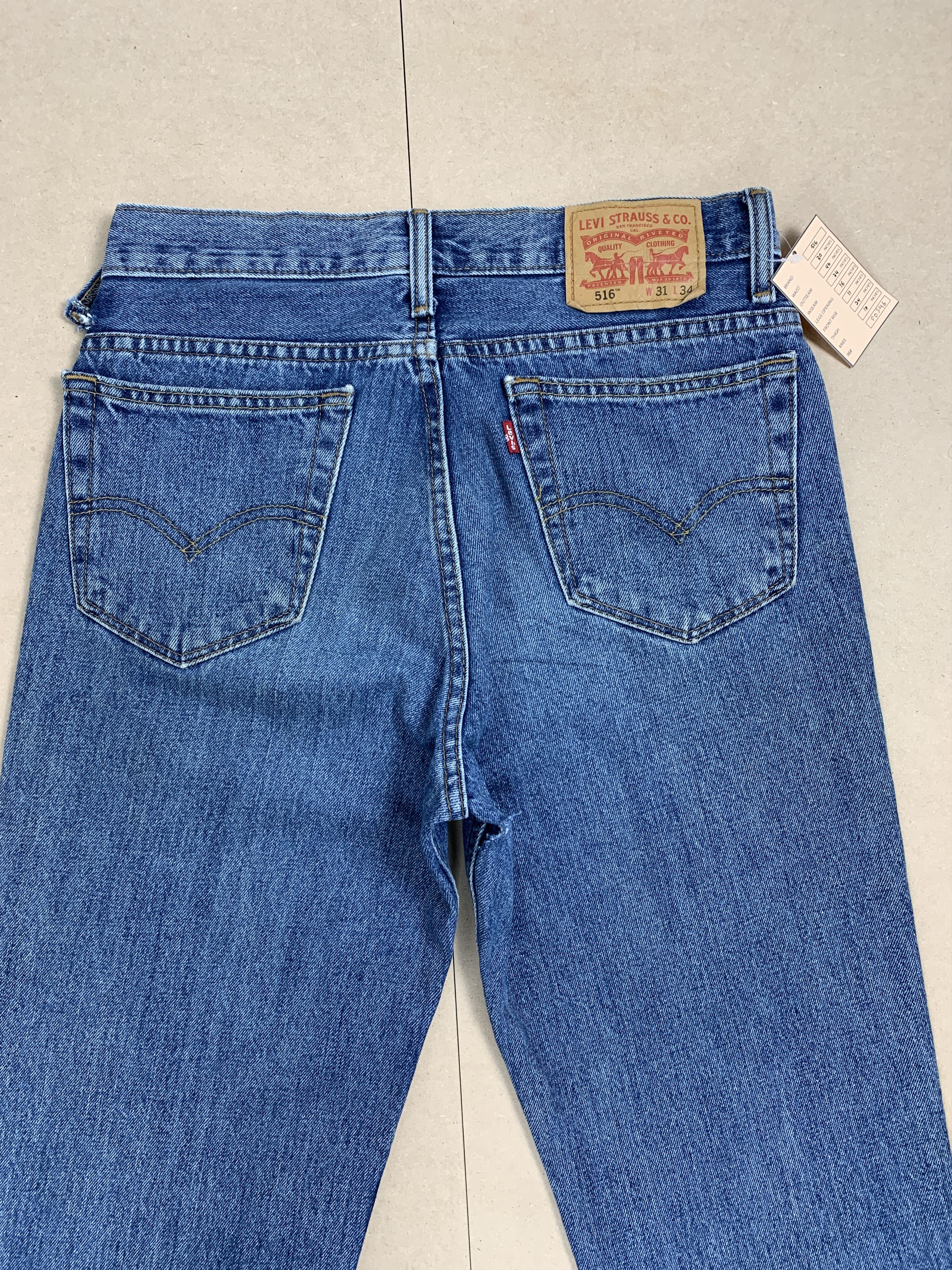 Levi's Vintage Levis 516 Straight Cut Blue Jeans Size US 30 / EU 46 - 6 Thumbnail