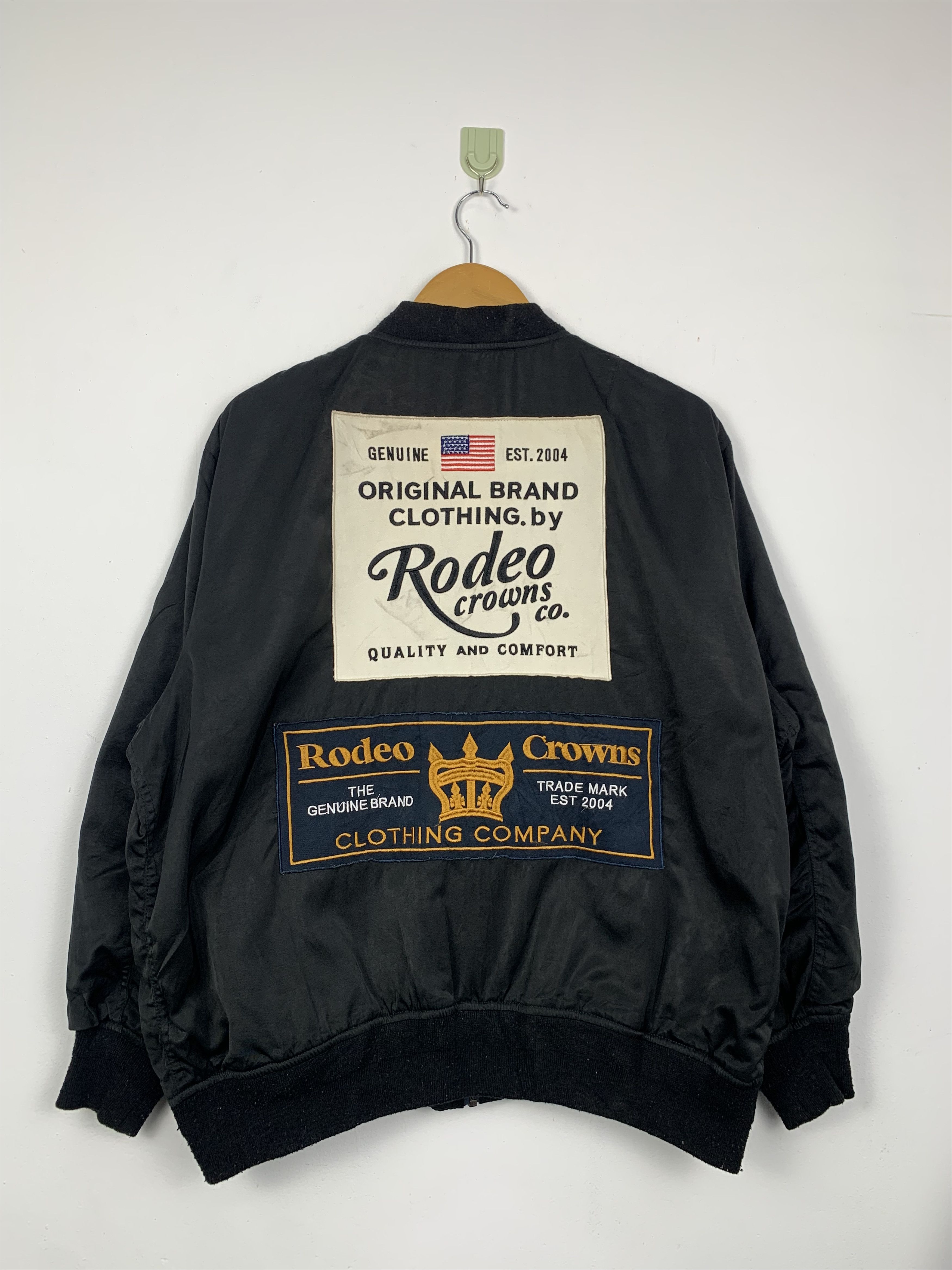 Vintage Vintage RODEO CROWNS Brown Bombers Jacket J0698 Size US L / EU 52-54 / 3 - 1 Thumbnail