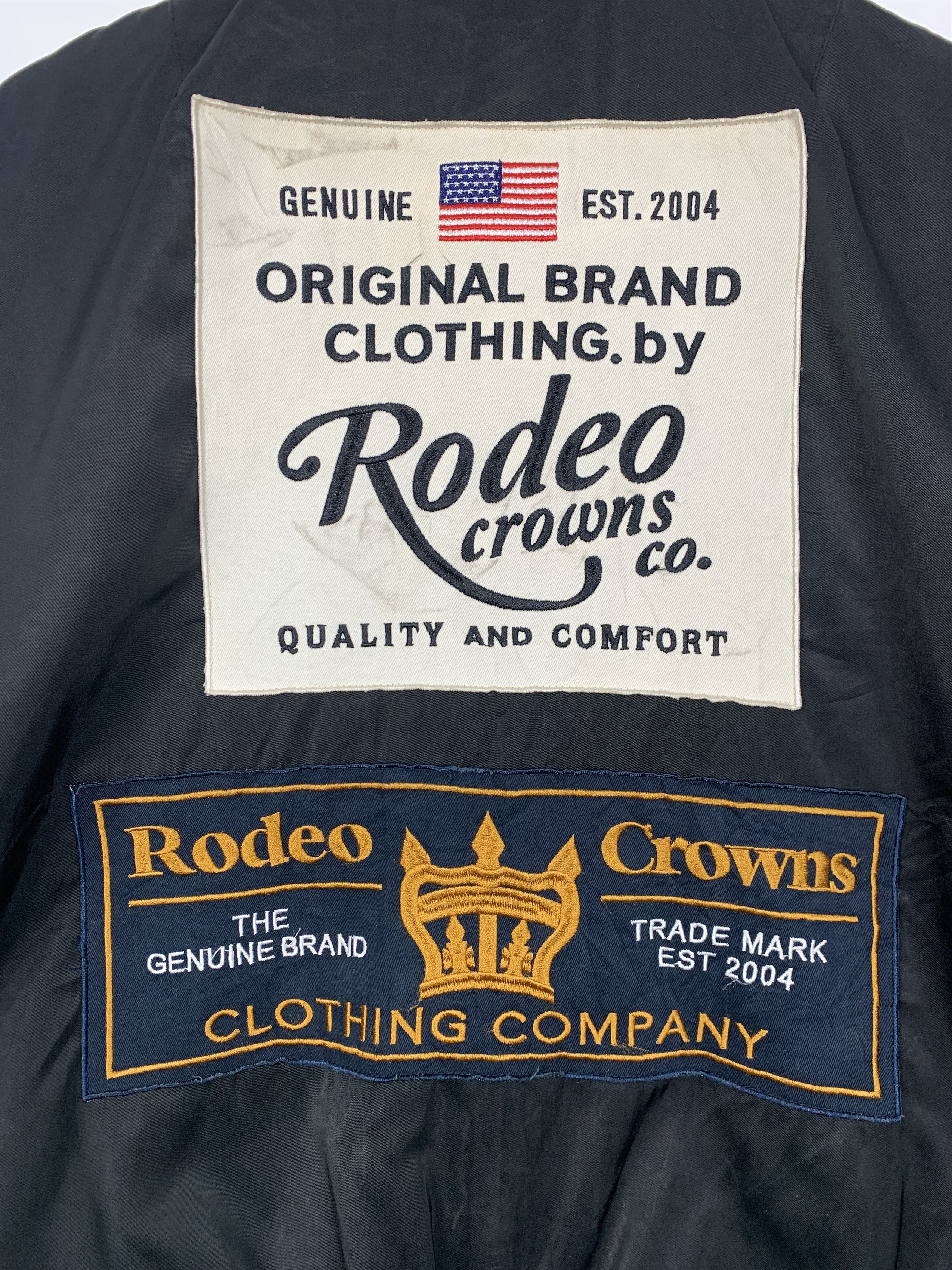 Vintage Vintage RODEO CROWNS Brown Bombers Jacket J0698 Size US L / EU 52-54 / 3 - 14 Thumbnail