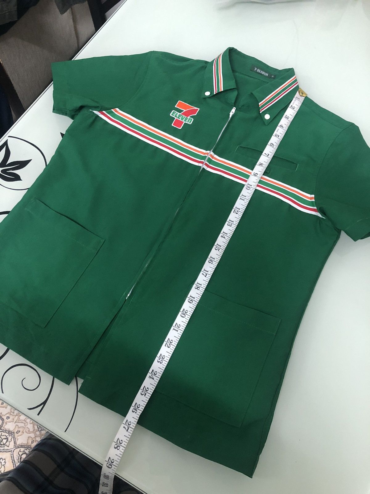 Japanese Brand Vintage 7 Eleven Apperall Short Sleeve Zipper Shirt Size US M / EU 48-50 / 2 - 17 Thumbnail