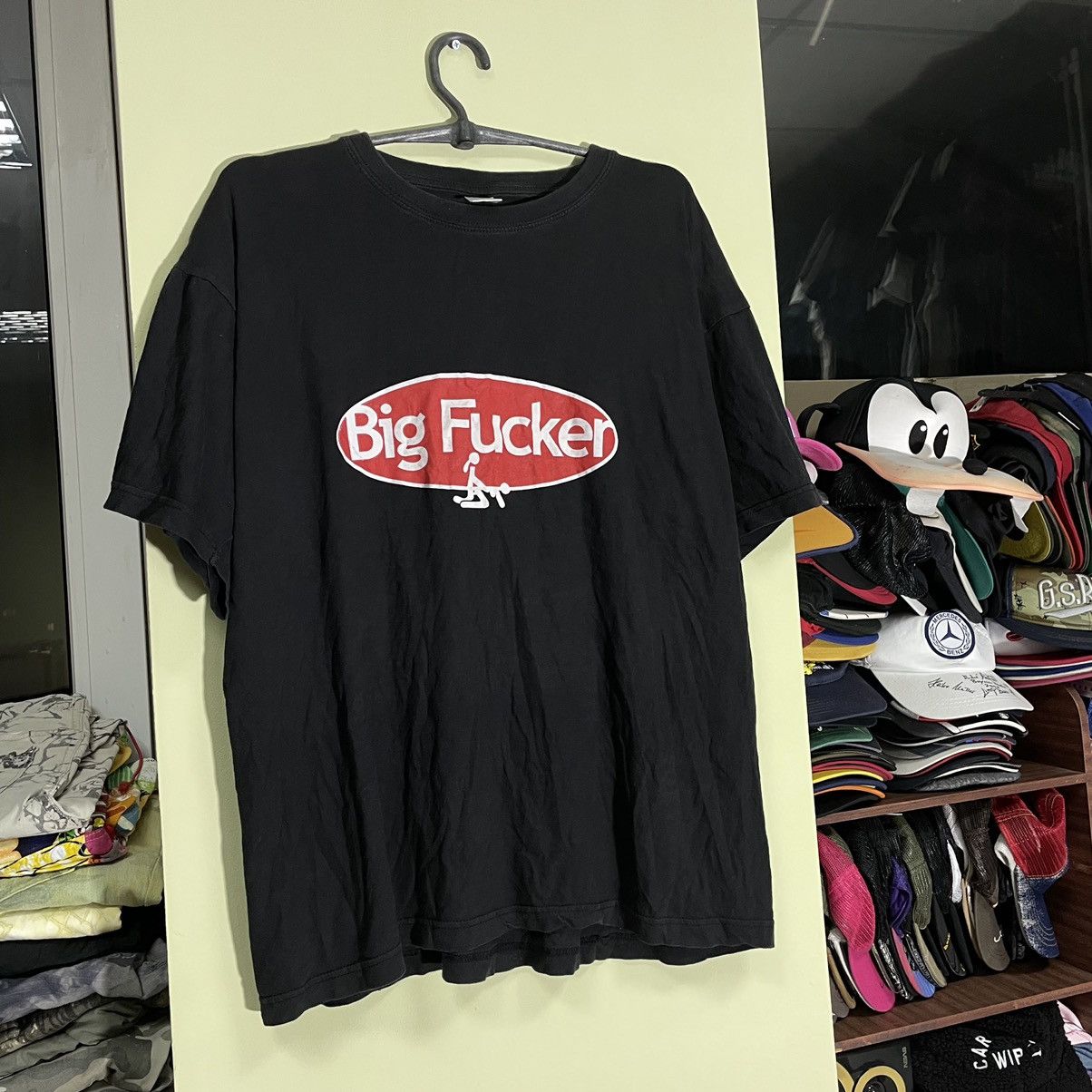 Hypebeast Vintage 90s Trash “ Big Fucker PornoStar ” XXX Humor Tee y2k Size US L / EU 52-54 / 3 - 2 Thumbnail