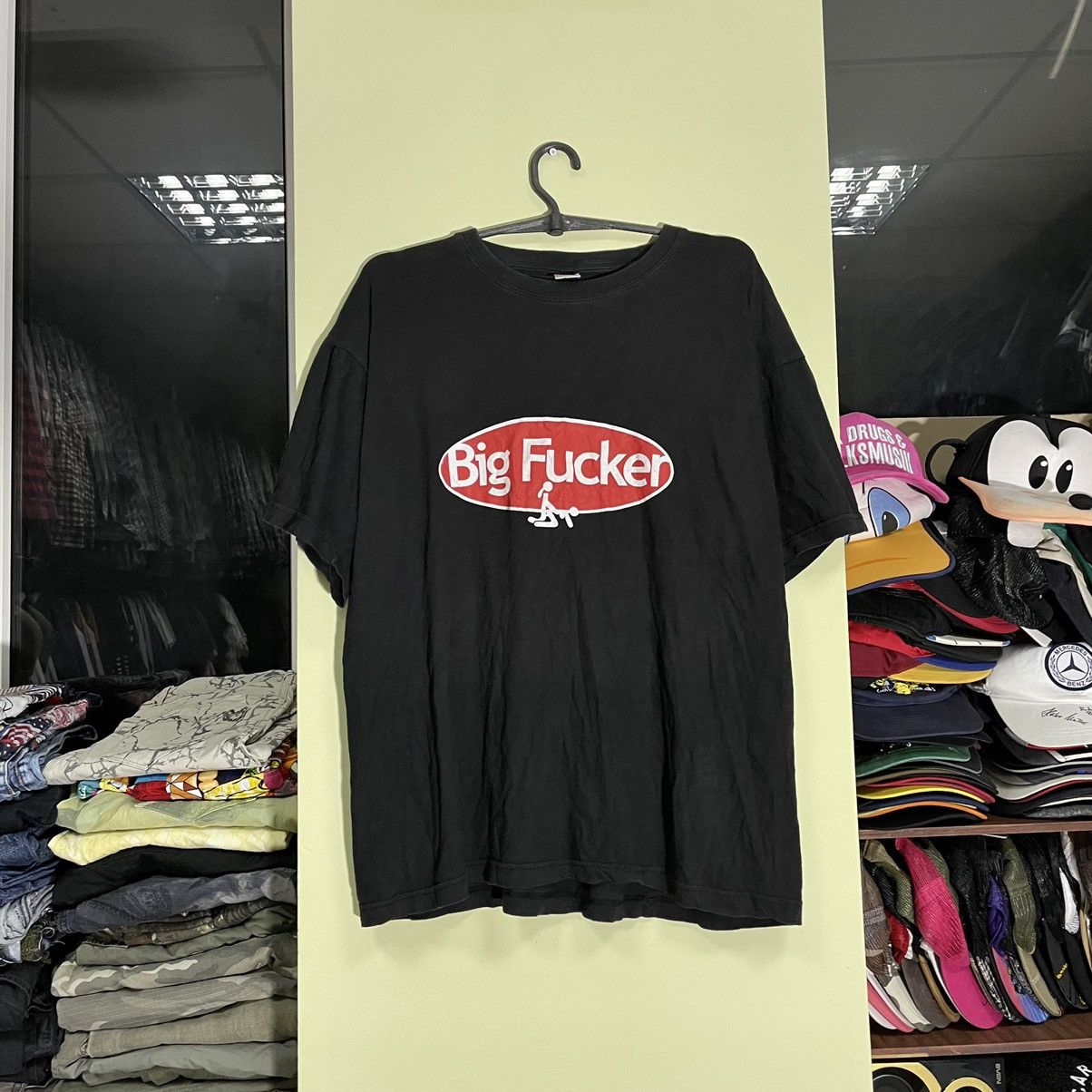 Hypebeast Vintage 90s Trash “ Big Fucker PornoStar ” XXX Humor Tee y2k Size US L / EU 52-54 / 3 - 1 Thumbnail