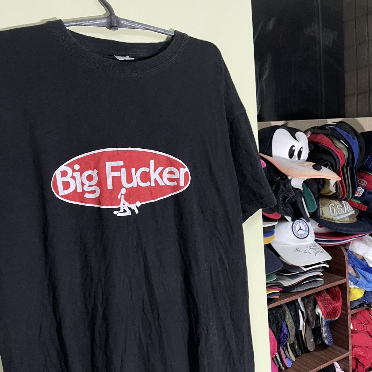 Hypebeast Vintage 90s Trash “ Big Fucker PornoStar ” XXX Humor Tee y2k Size US L / EU 52-54 / 3 - 4 Thumbnail