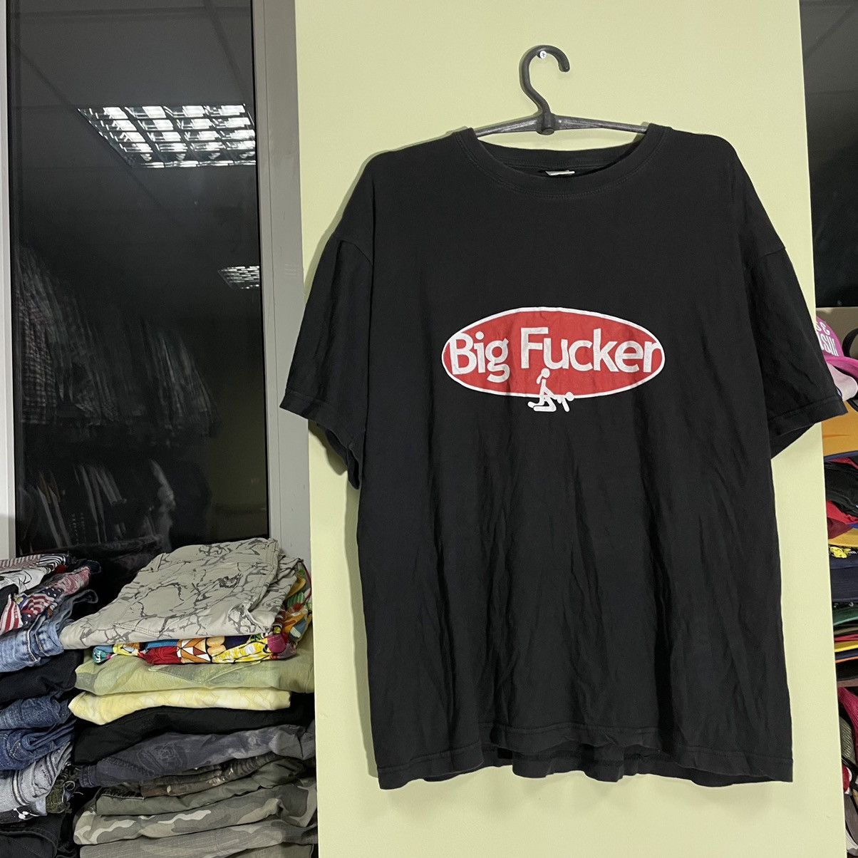 Hypebeast Vintage 90s Trash “ Big Fucker PornoStar ” XXX Humor Tee y2k Size US L / EU 52-54 / 3 - 3 Thumbnail