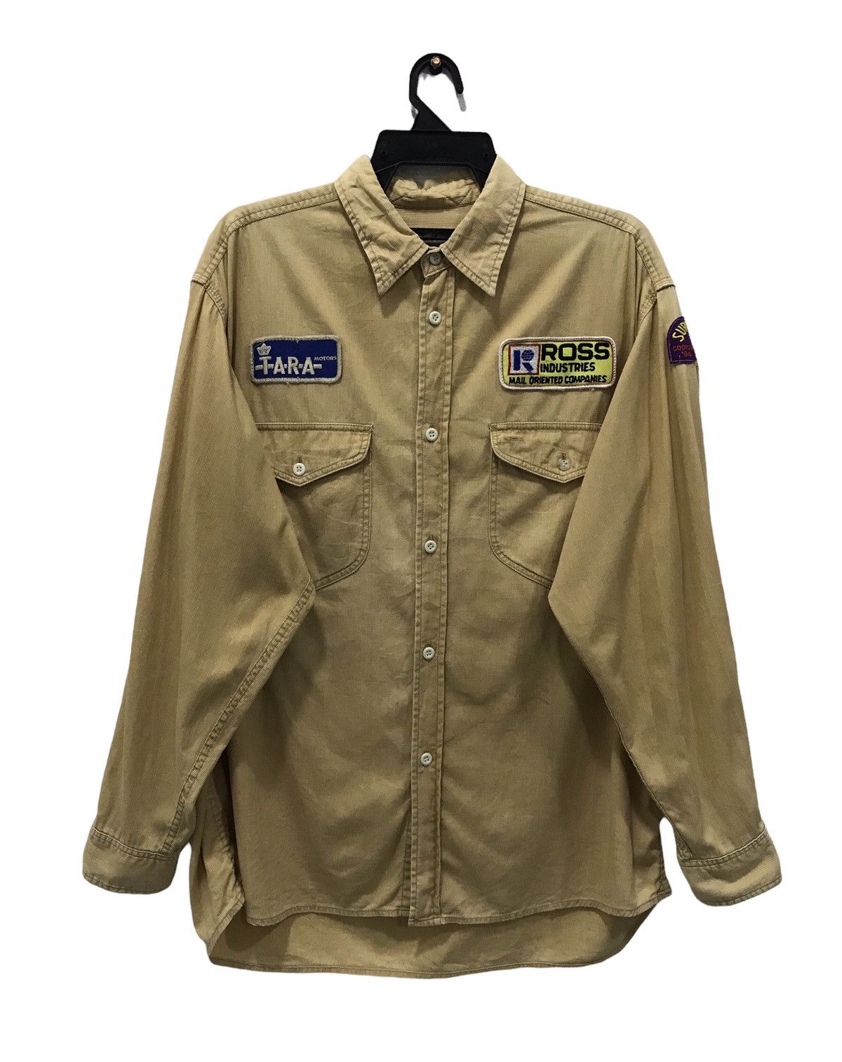 VINTAGE ASCOT BROWN SHIRT BUTTON UP
